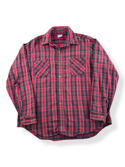 Front of Vintage 1980s Big Mac Black & Red Cotton Flannel SZ L