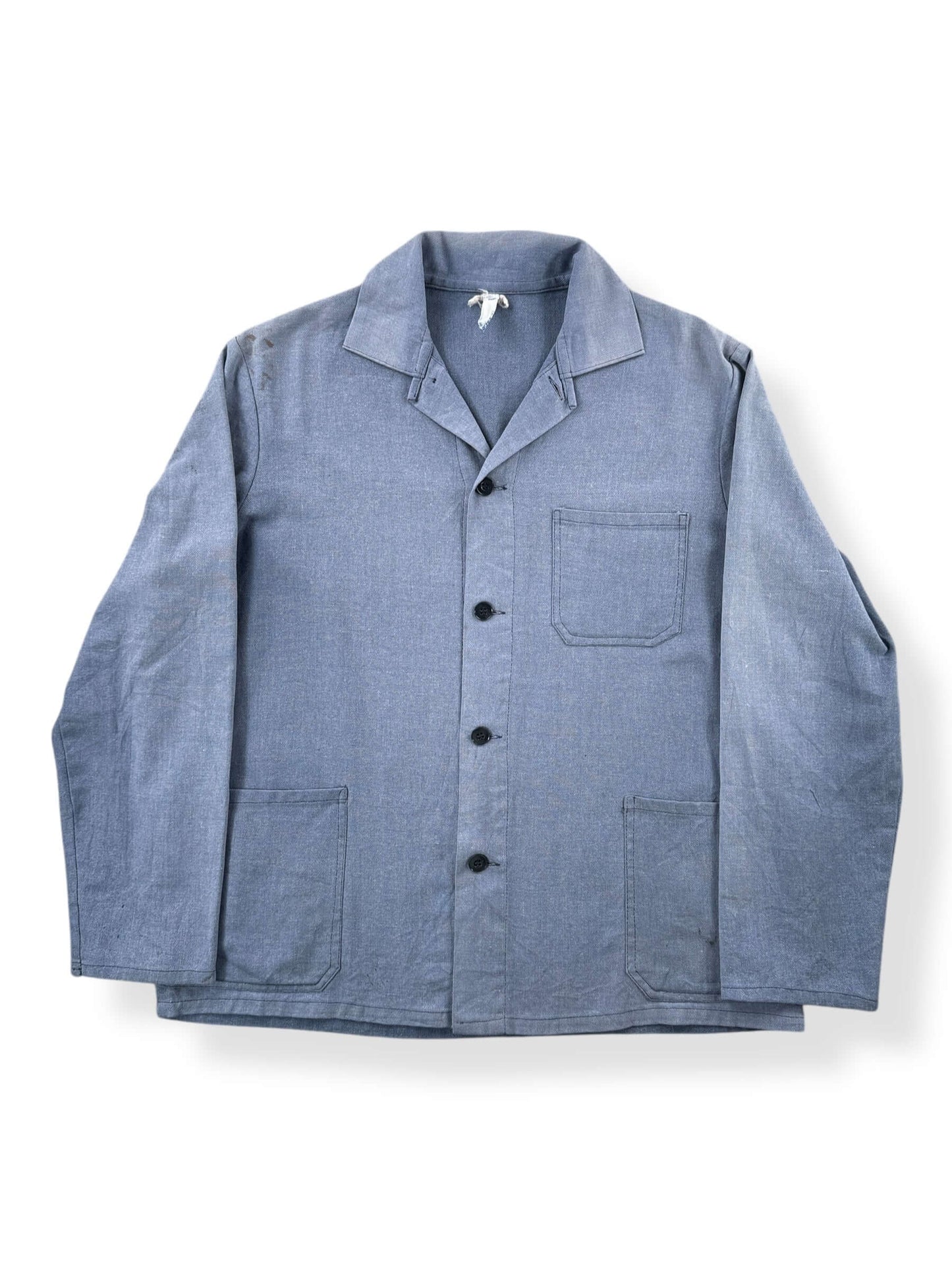 Front of Vintage Faded French Chore Coat SZ L