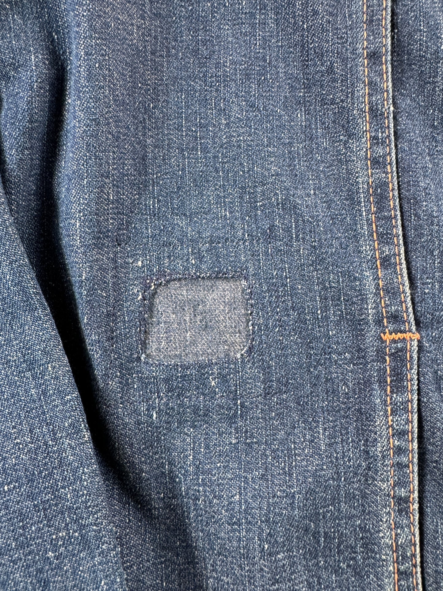 Repair on Vintage Tiny 40s/50s Era Selvedge Denim Jacket SZ XS