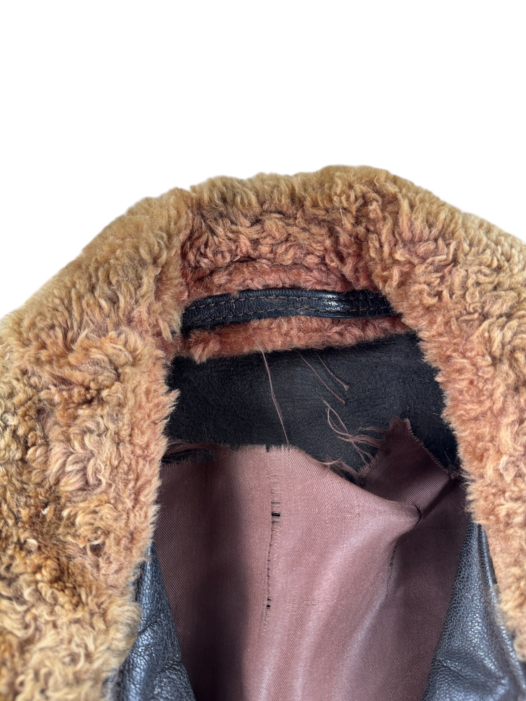Thrashed Liner on Vintage Leather M422 Flight Jacket SZ M AS IS