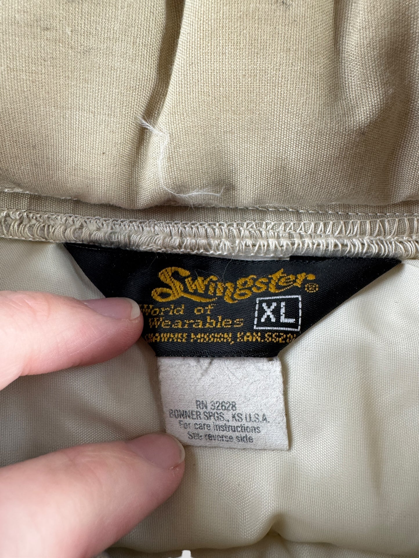 Tag on Vintage Swingster Suede Down Vest SZ XL