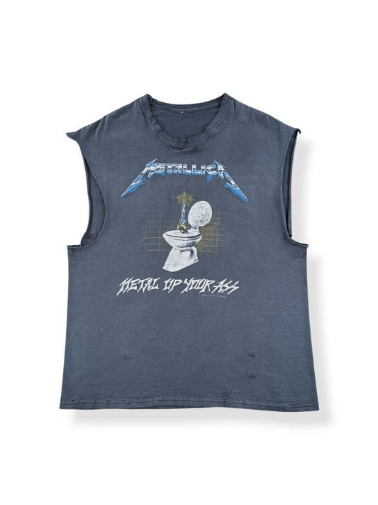 Vintage Repaired 1994 Metallica Metal Up Your Ass Chopper Tee SZ L