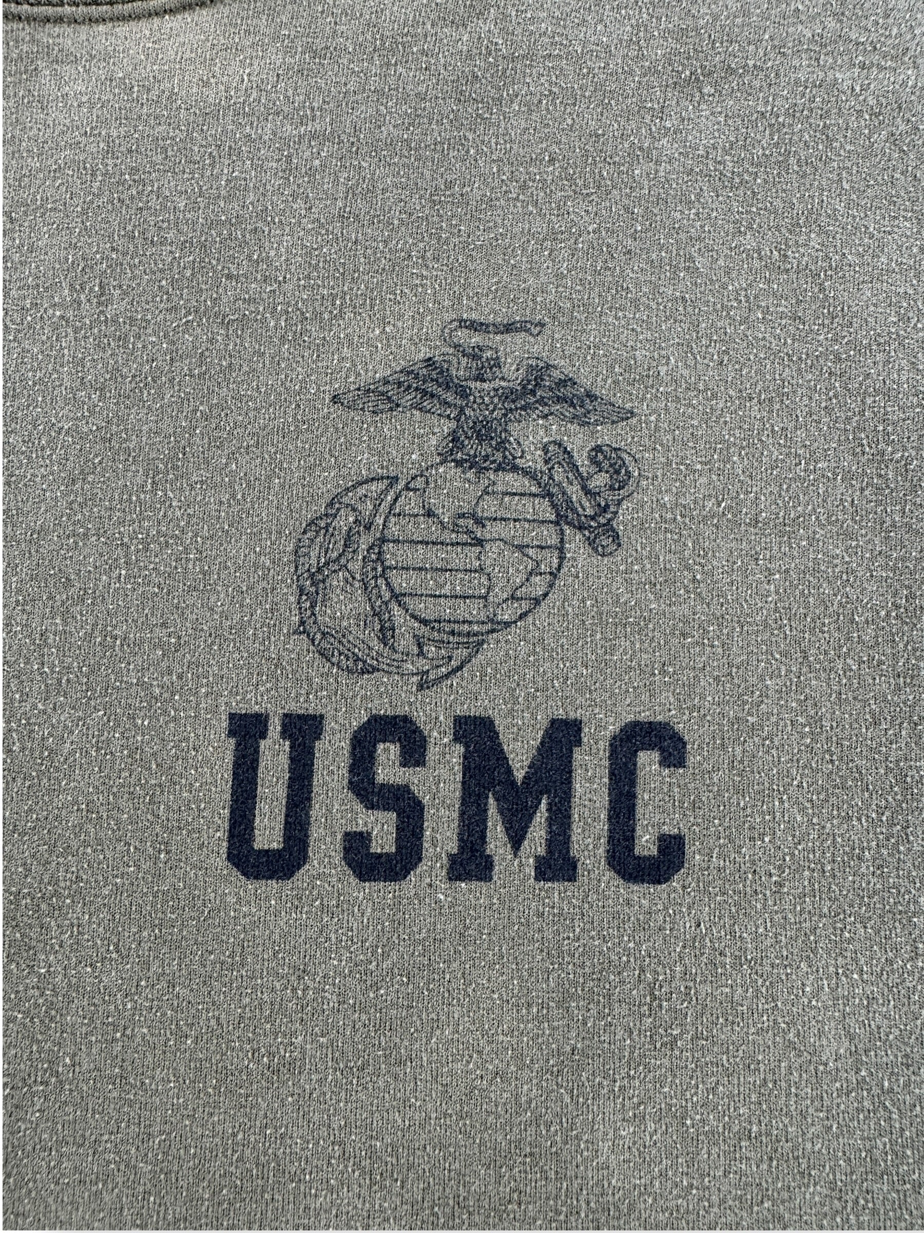 Graphic of Vintage USMC Sunfaded Crewneck SZ M