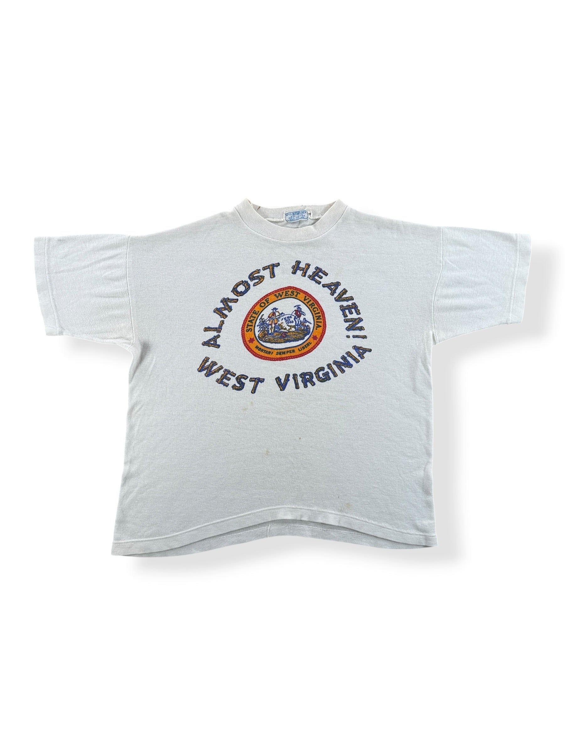 Front of Vintage 60s Almost Heaven Tee SZ L (Fits M)