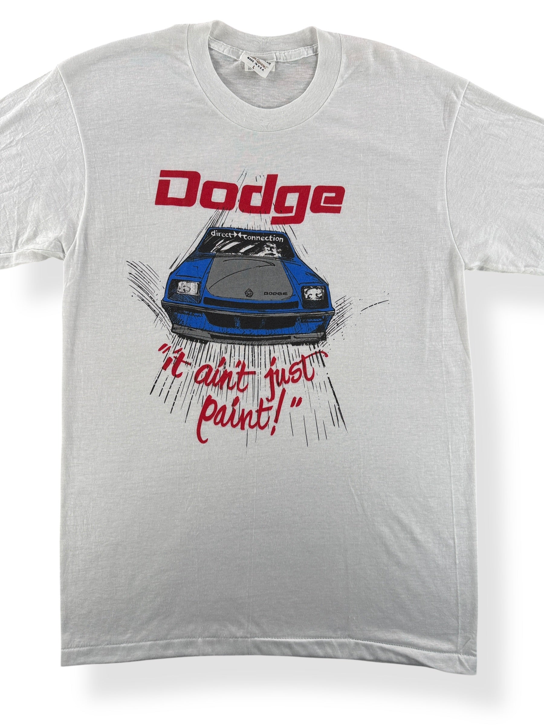 Front Close Up of Vintage Dodge Graphic Tee SZ L (Fits M)