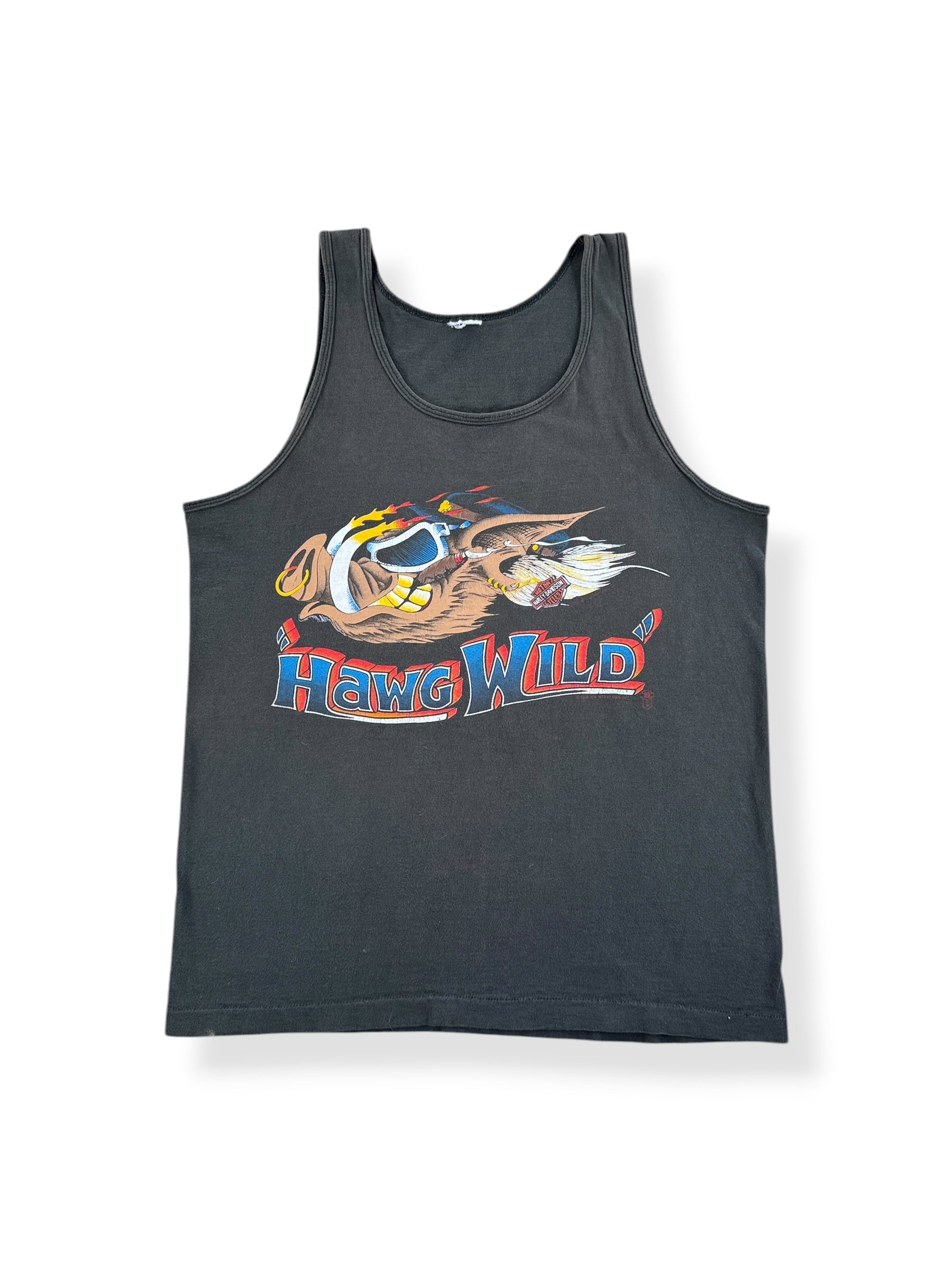 Front of Vintage Hawg Wild Tank Top SZ L