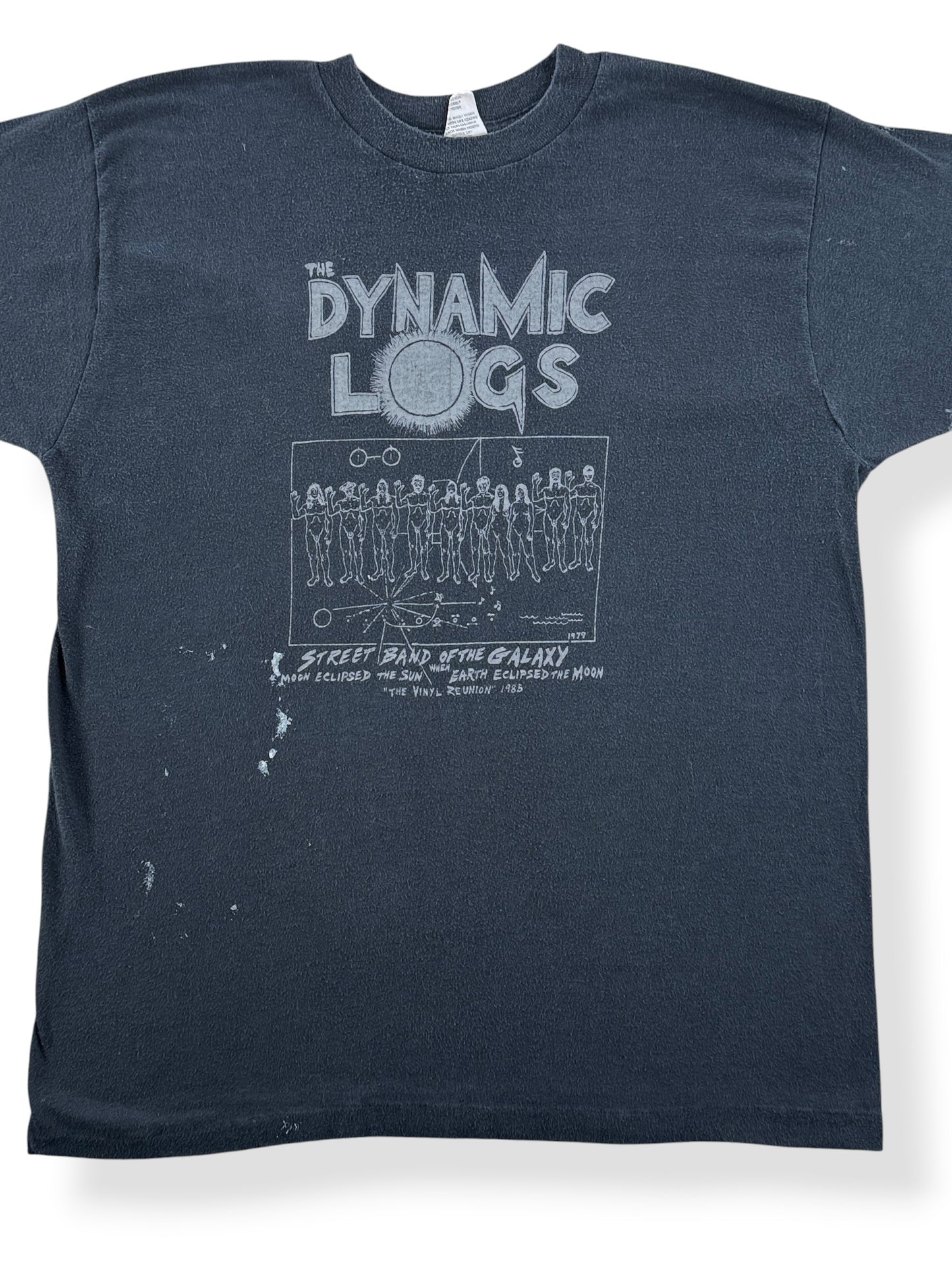 Front Close Up of Vintage Dynamic Logs Seattle Vinyl Reunion Tee SZ XL (Fits M)