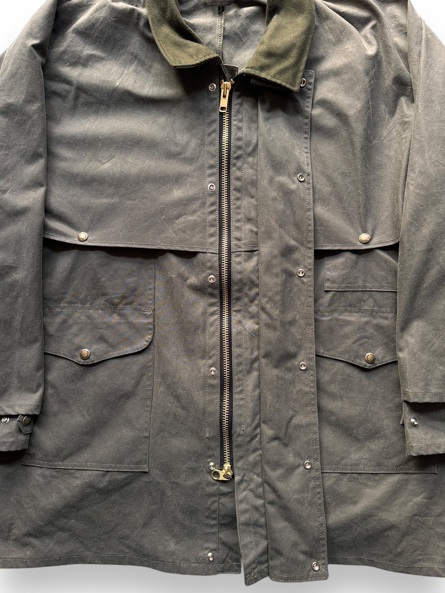 zipper on Vintage Filson Shelter Cloth Packer Coat SZ XL XL-Long