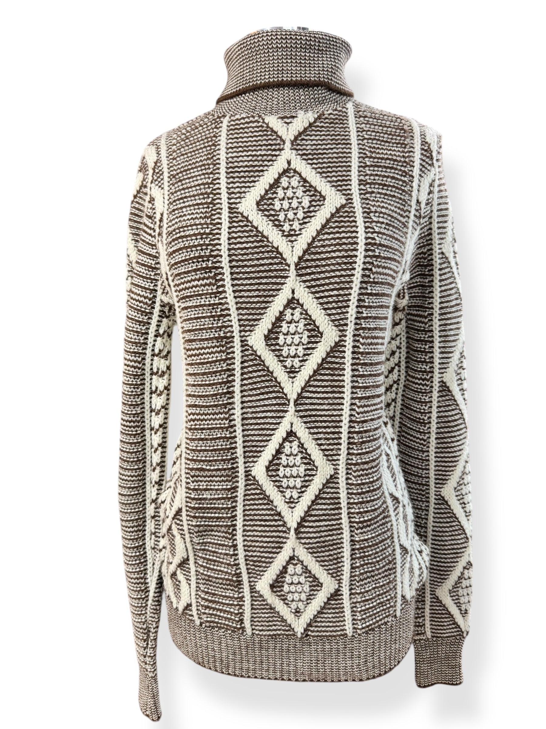 Front view of 1960s Tall-Her Turtleneck Sweater M