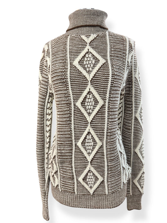 Front view of 1960s Tall-Her Turtleneck Sweater M