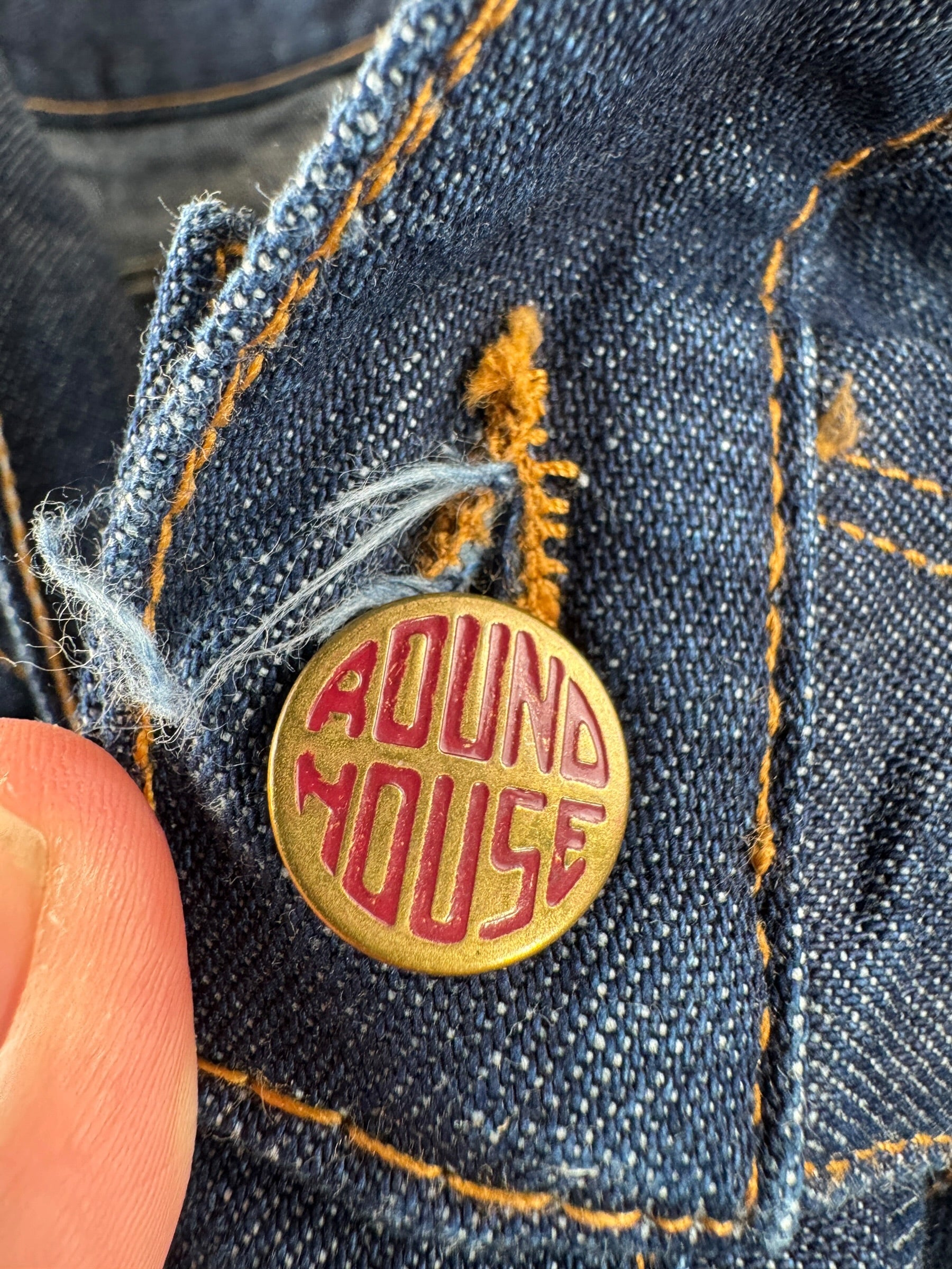Button on Vintage Roundhouse Denim Carpenter Jeans W36