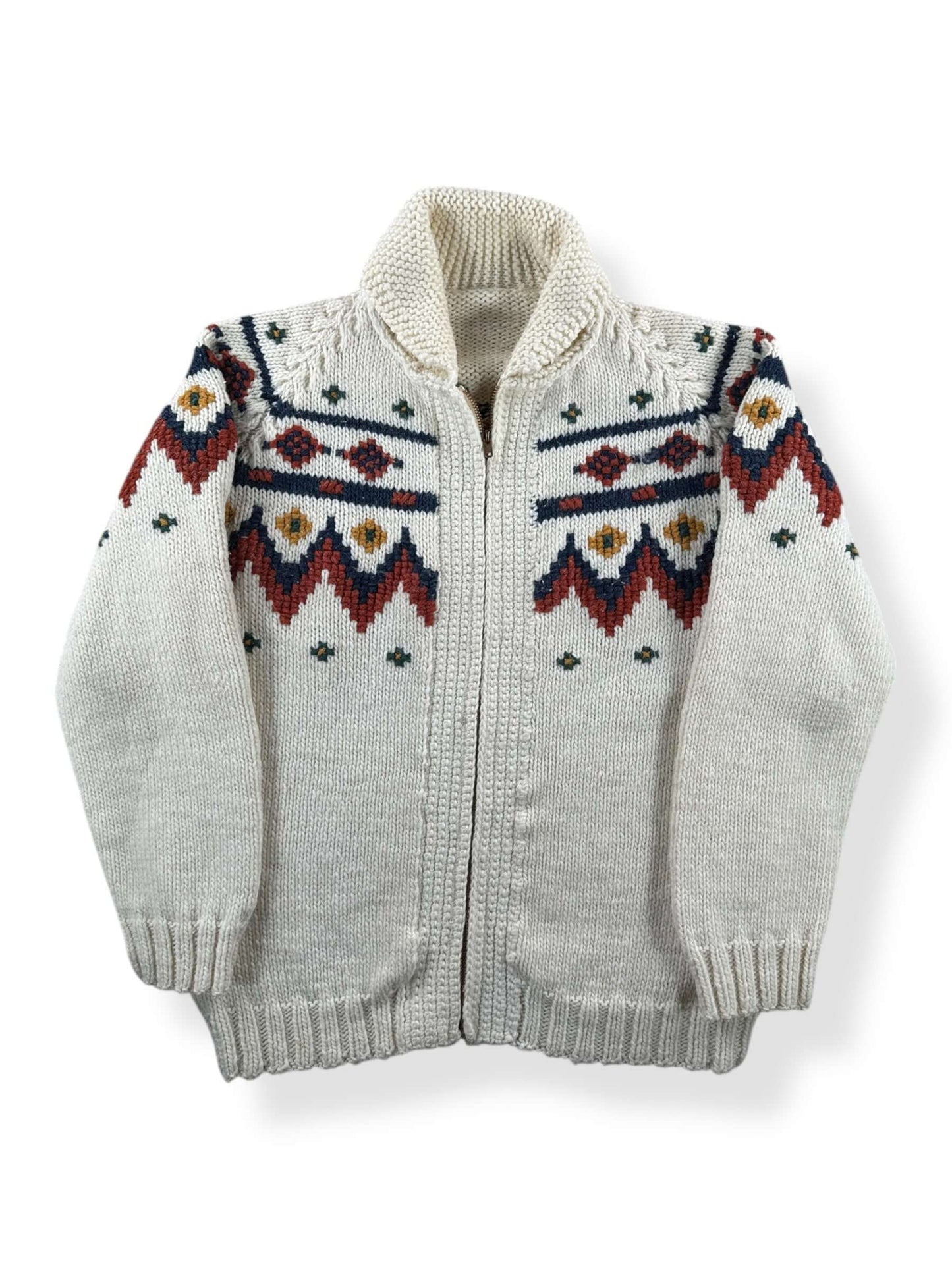 Front of Vintage Cowichan Style Sweater SZ M