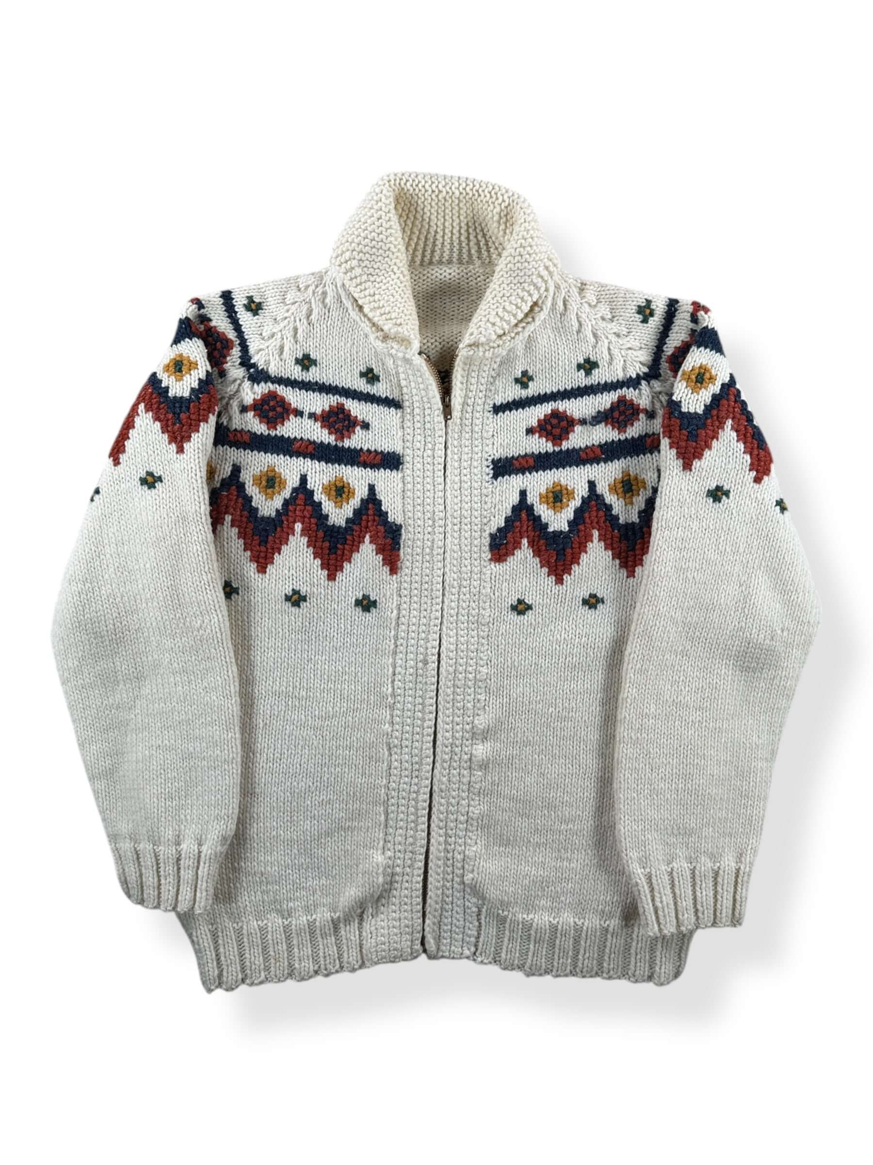 Front of Vintage Cowichan Style Sweater SZ M