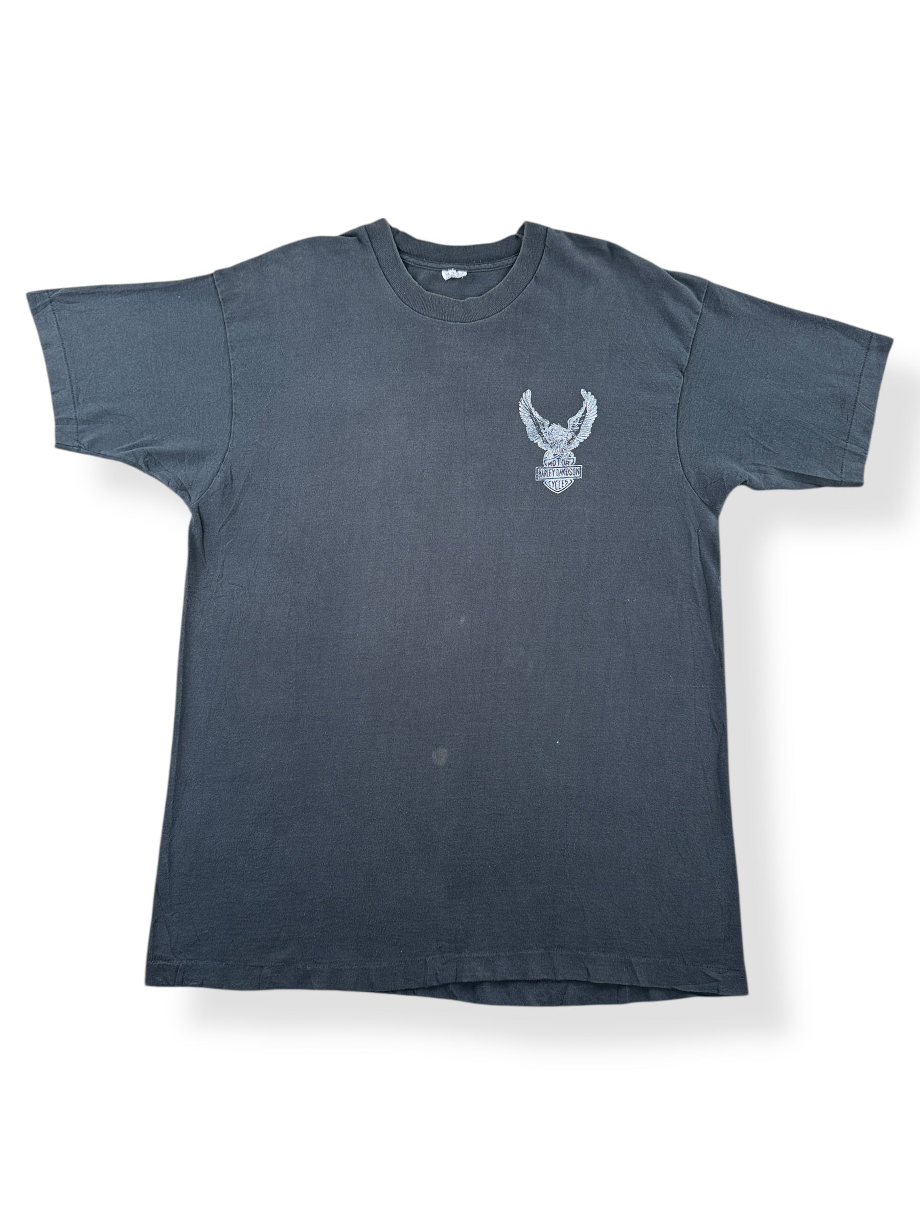 Front of Vintage Harley Davidson Eagle Has Landed Fader Tee SZ XL