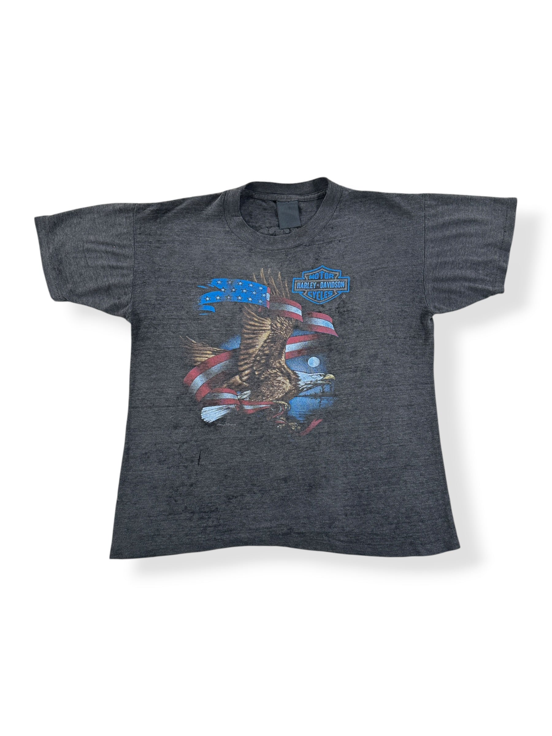 Front of Vintage Harley Davidson 3D Emblem Ventura Eagle Tee SZ M