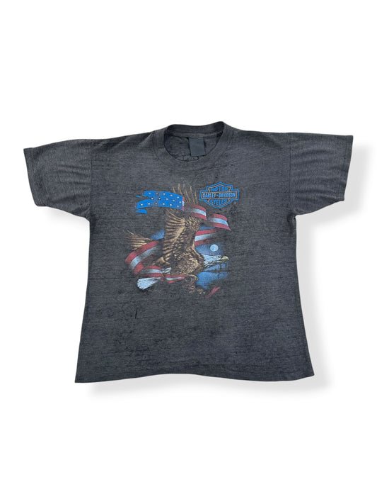Front of Vintage Harley Davidson 3D Emblem Ventura Eagle Tee SZ M