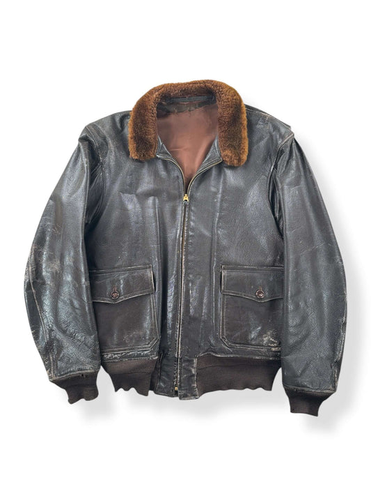 Front of Vintage USN G-1 Flight Jacket SZ 42 AS IS