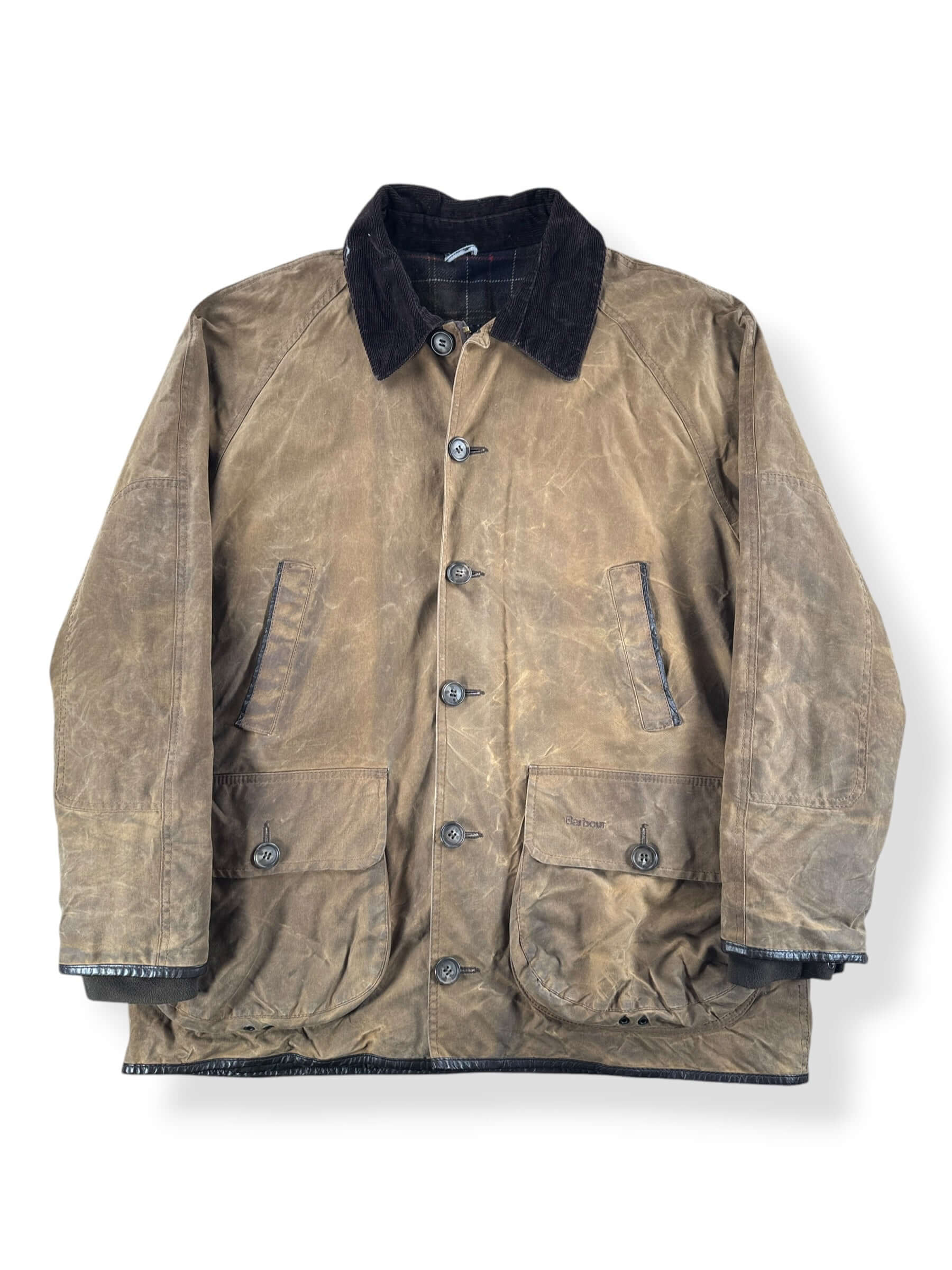 Front of Barbour Beauchamp A186 Waxed Cotton Jacket SZ XXL