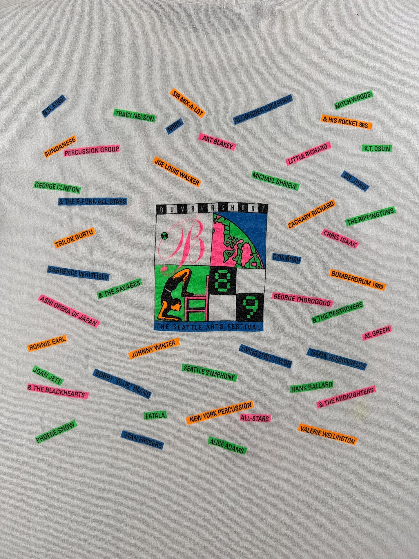Back Graphic of Vintage Bumbershoot '89 Tee SZ L