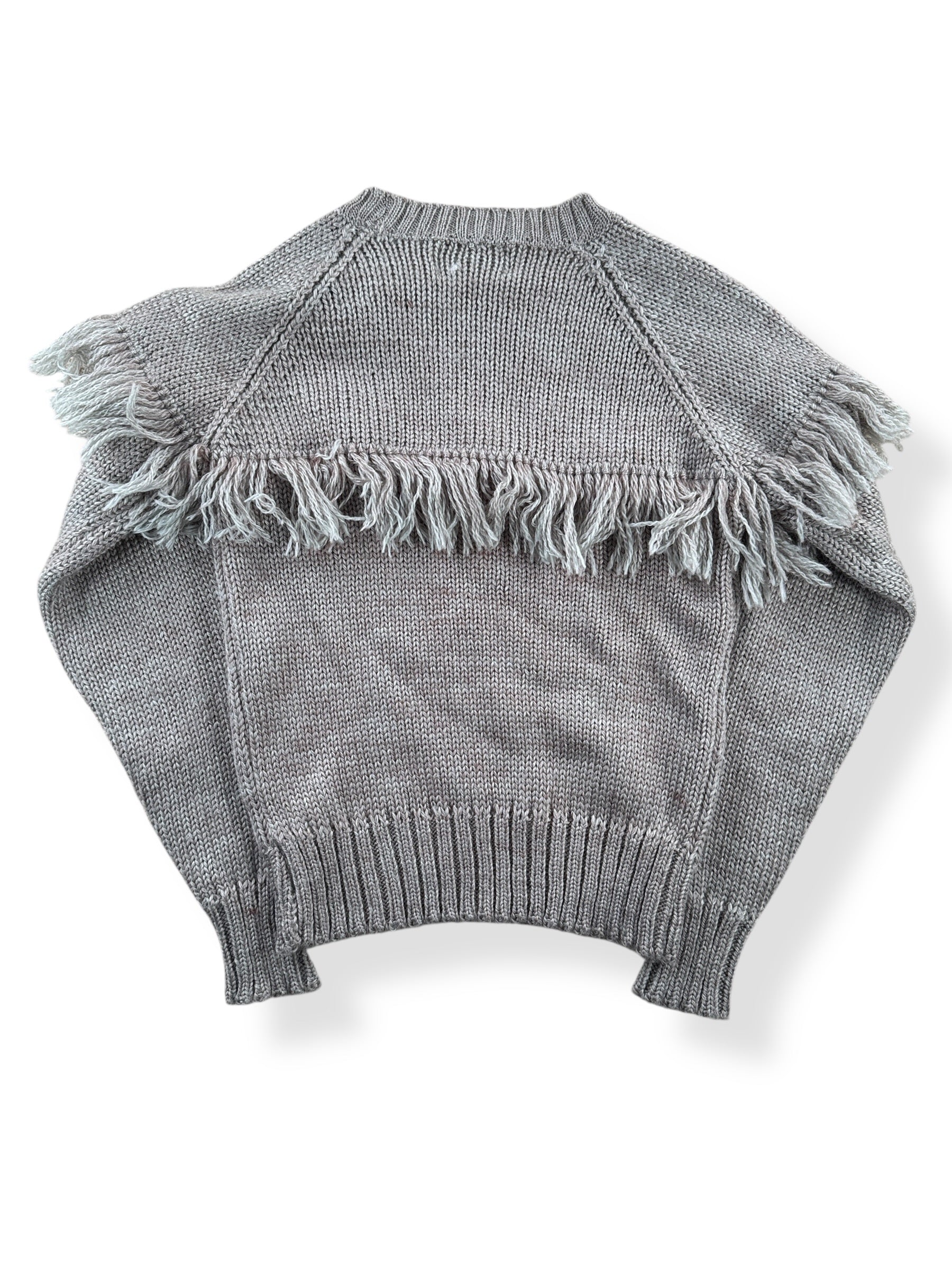 Back of Vintage Hewlett Fringe Knit Sweater SZ S (Fits XS)