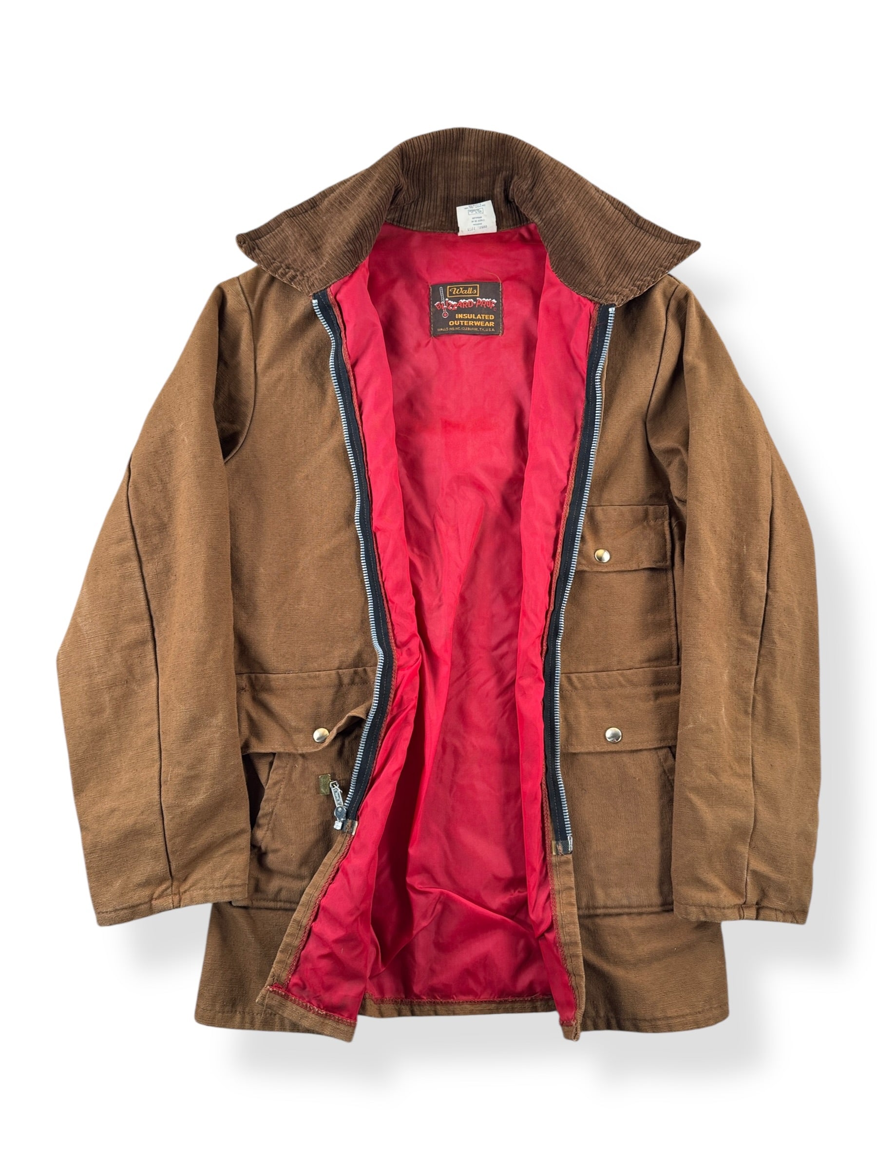 Inside of Vintage Blizzard Pruf Work Jacket SZ M