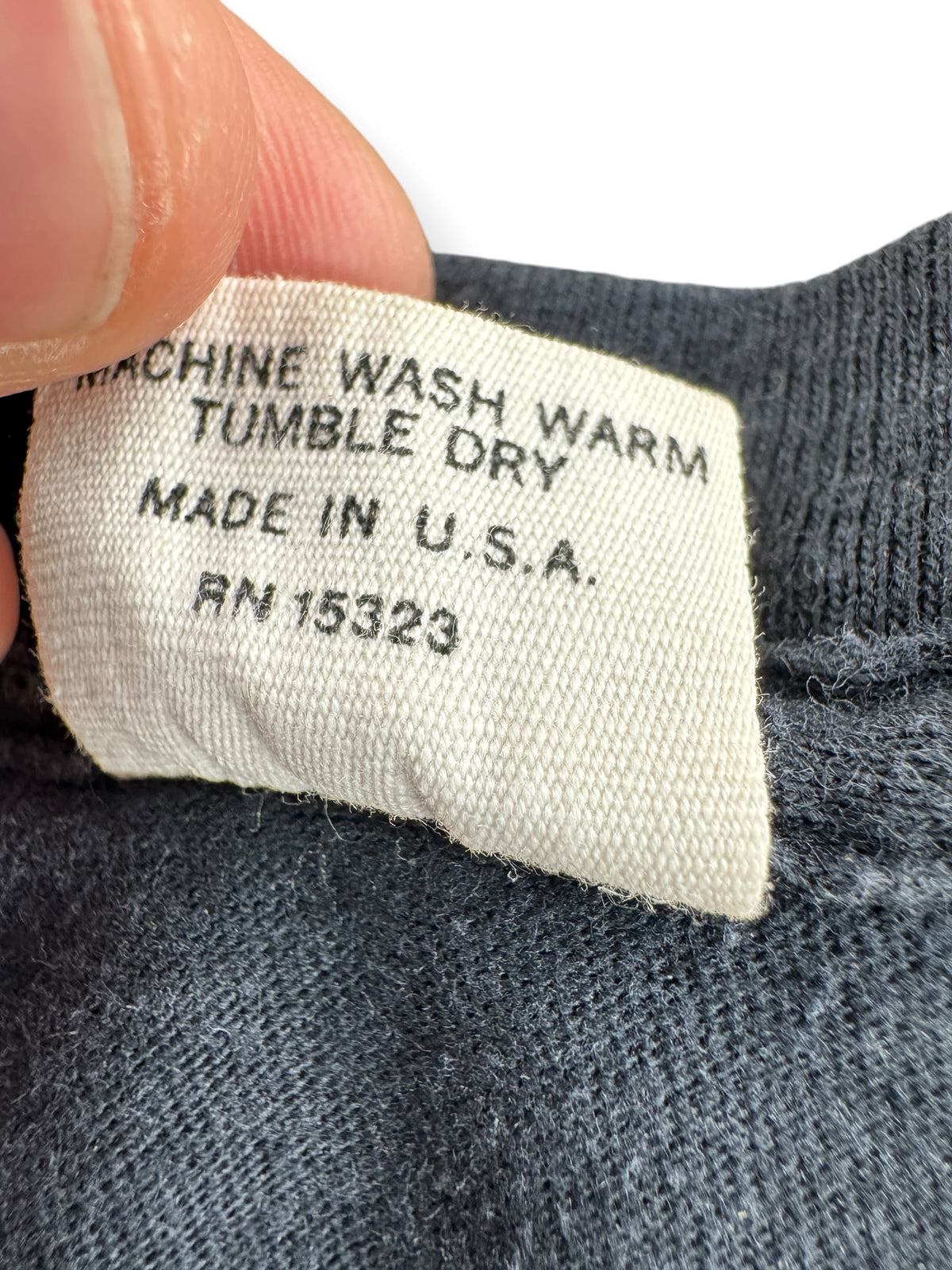 Back of tag on Vintage 80s Energy Conservation Tee SZ M (Fits S)