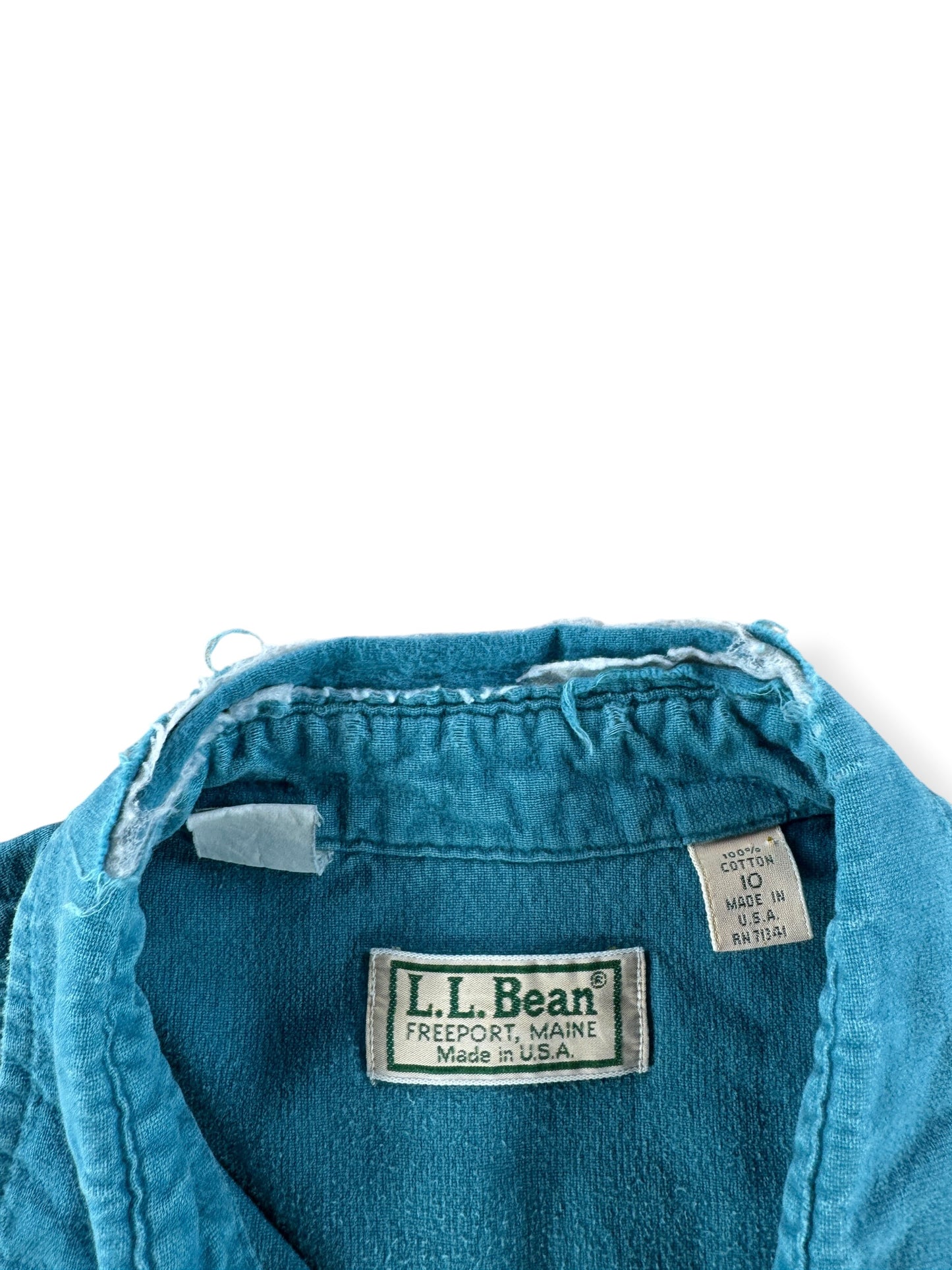 Wear on Vintage L.L. Bean Chamois Shirt SZ 10