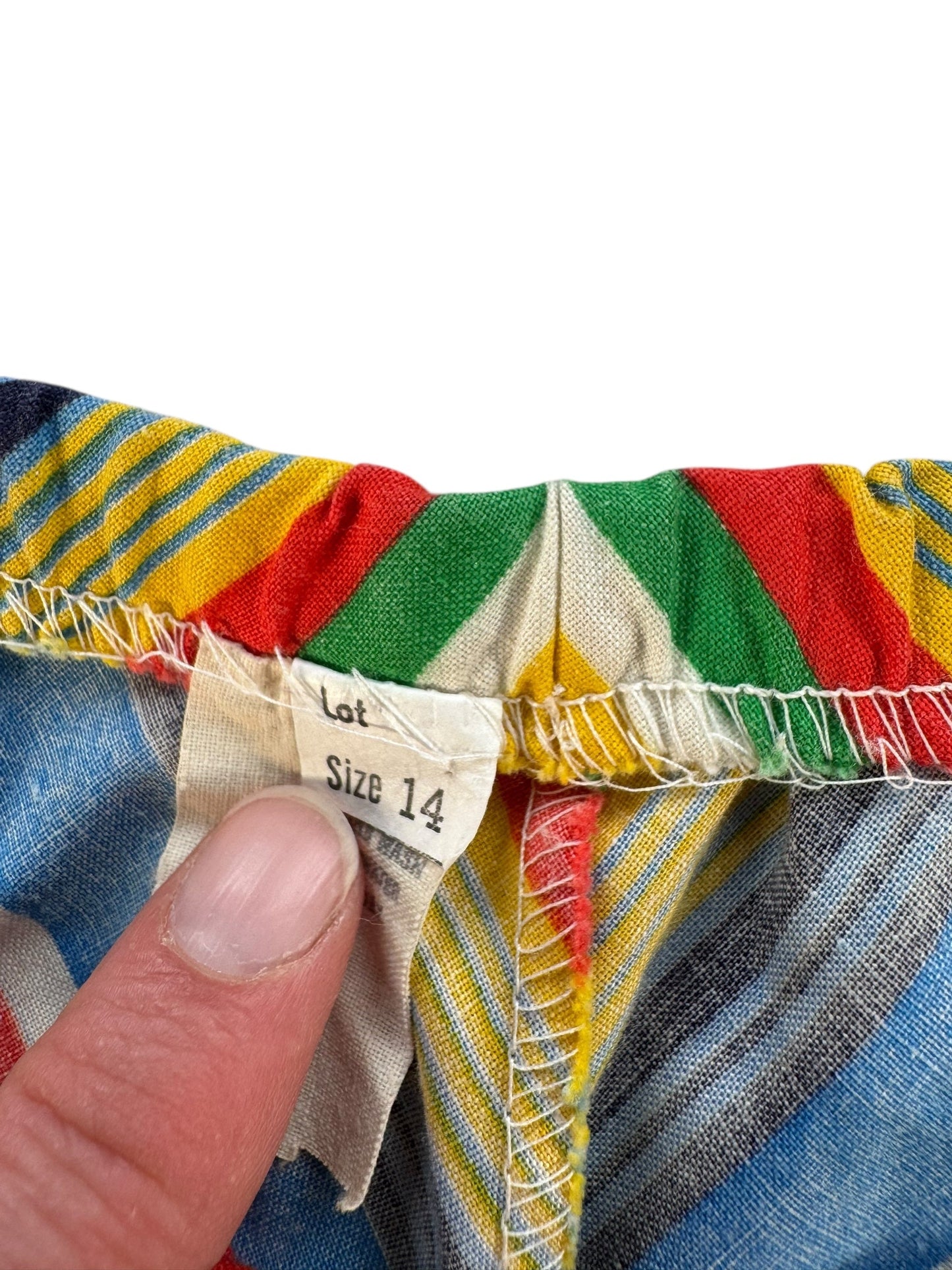 1970s Chevron Striped Skirt M