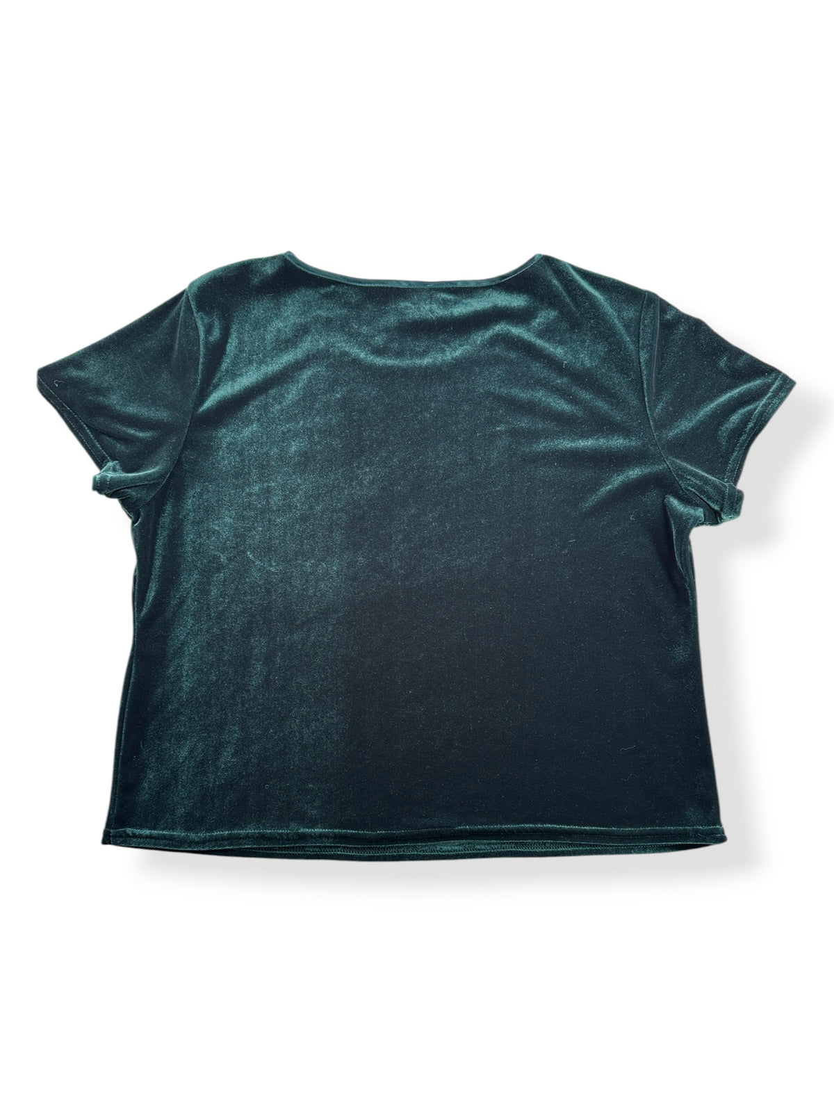 Back of Vintage Green Velvet Top SZ M