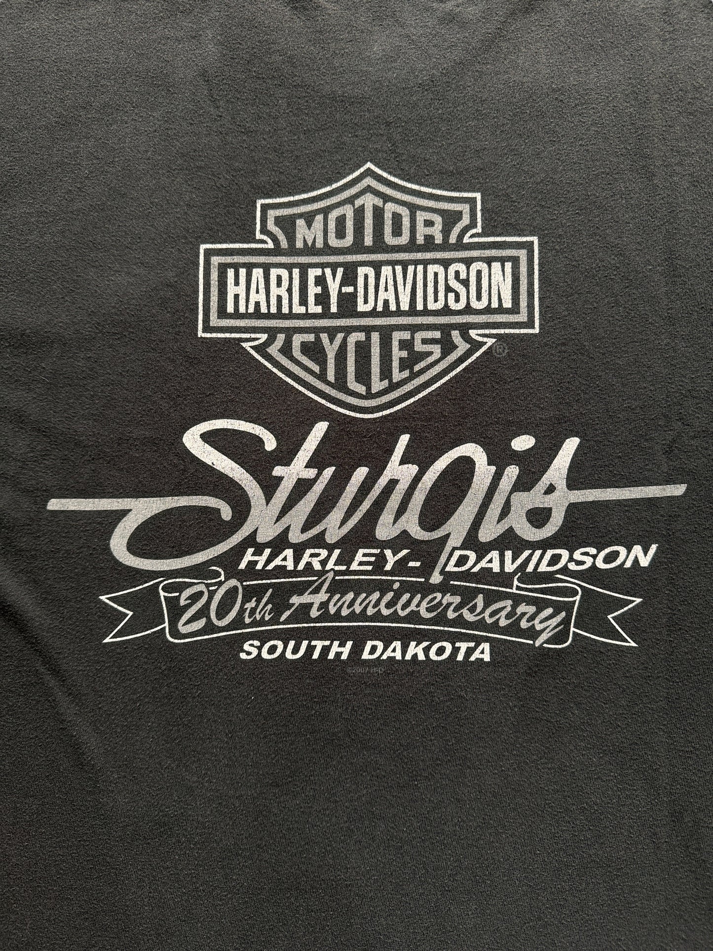 Back Graphic on Sturgis Rally Harley Davidson Tee SZ L