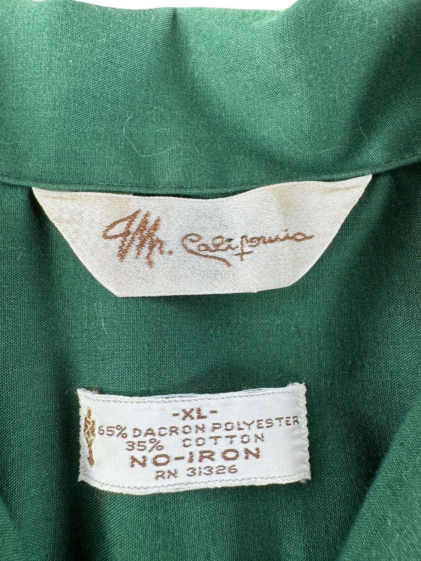 Tag on Vintage Mr. California Loop Collar Shirt 