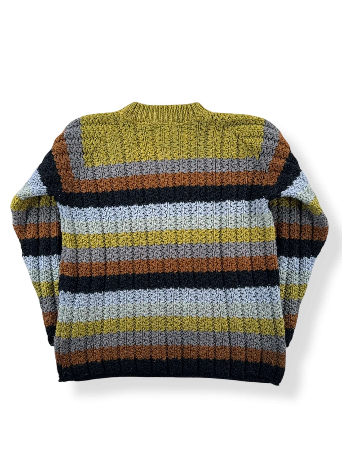 Back of Vintage Sears Wool Striped Sweater SZ S