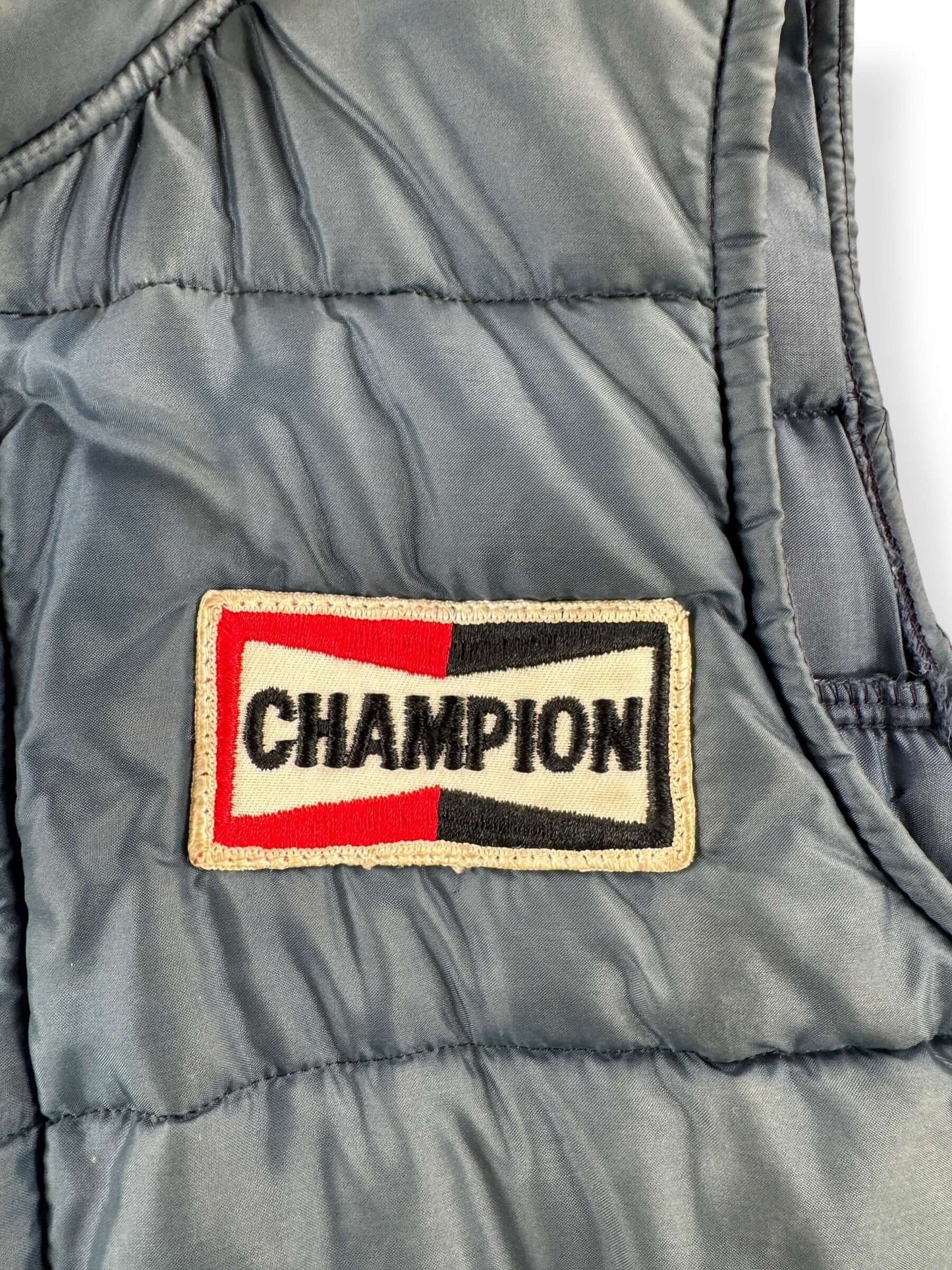 Patch on Vintage Champion Puffer Vest SZ M