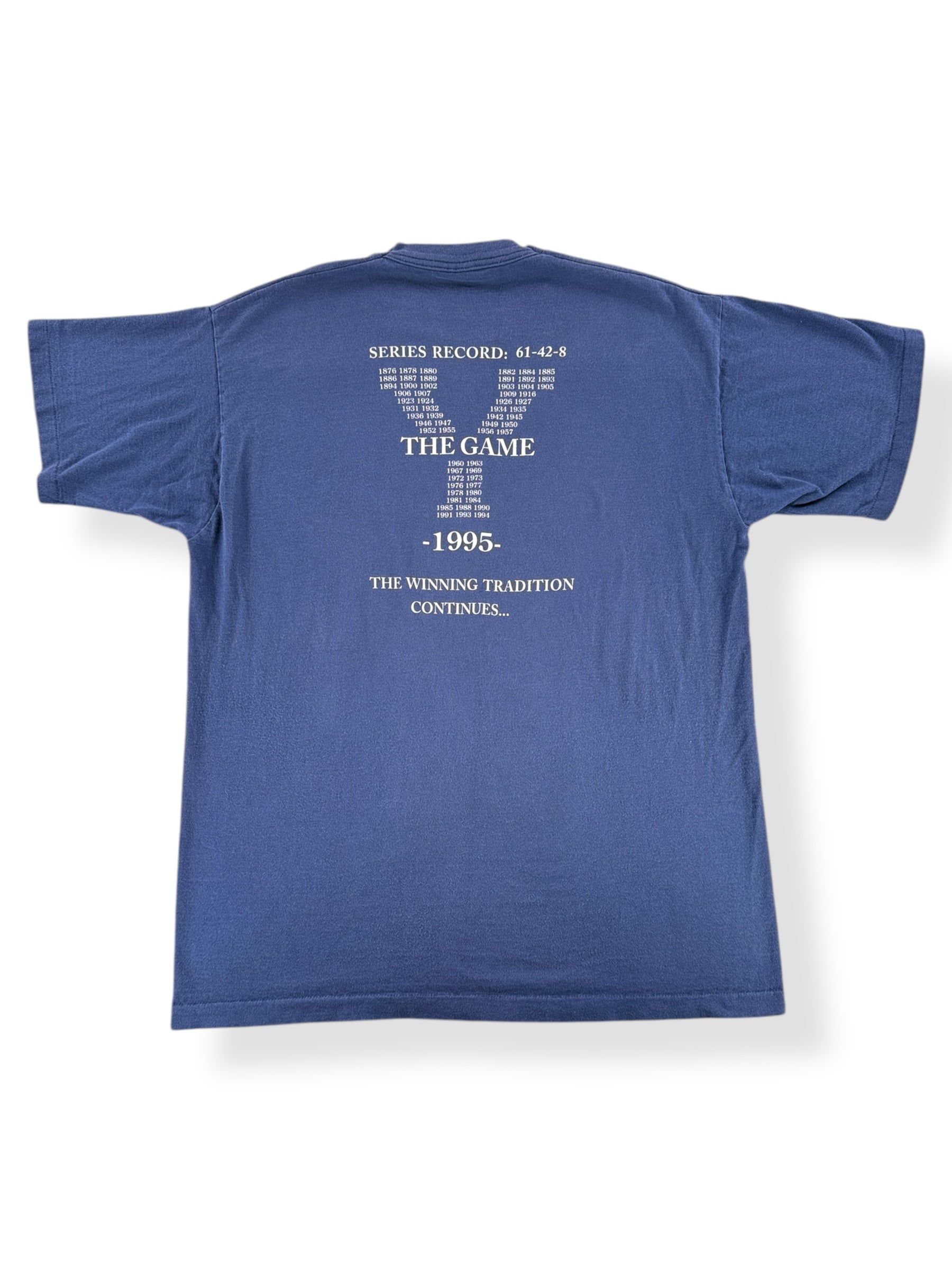 Back of Vintage Yale 1995 Tee SZ XL