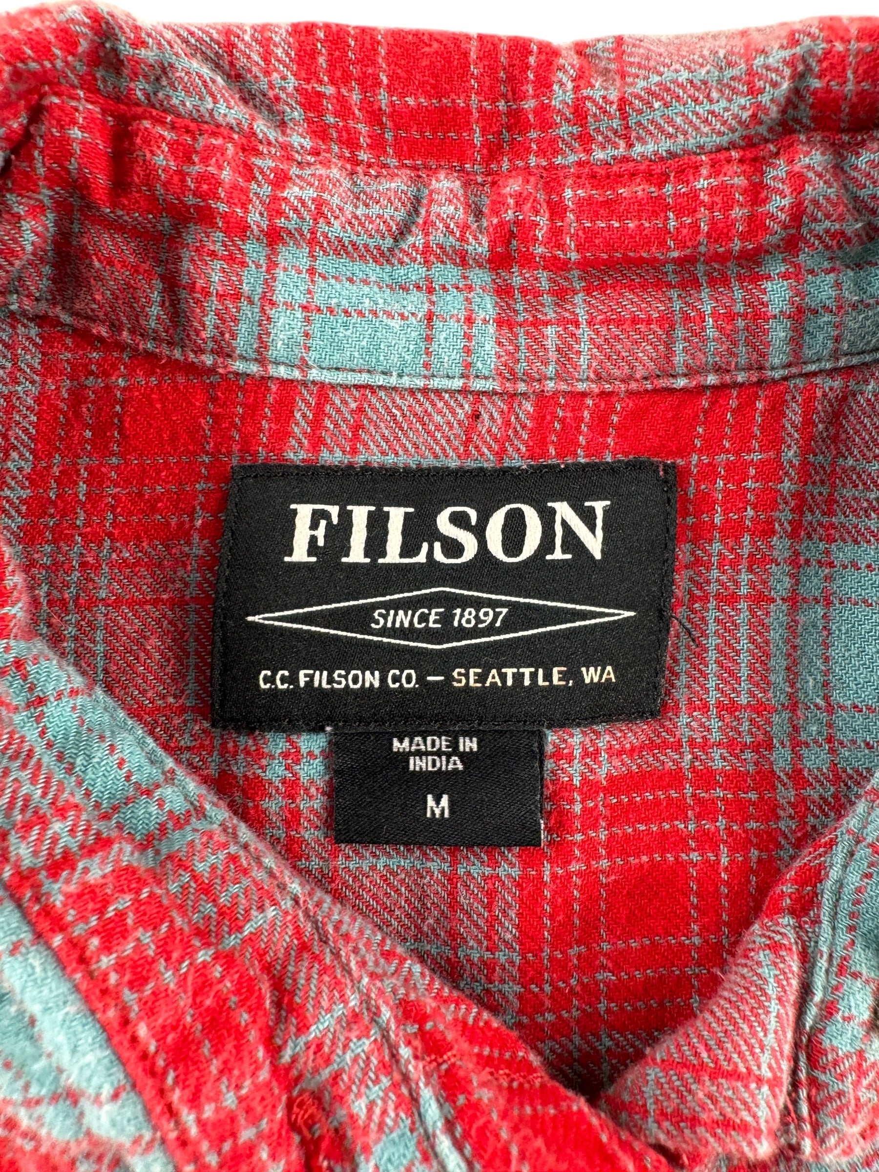 Tag on Filson Women's Scout Flannel Shirt SZ M