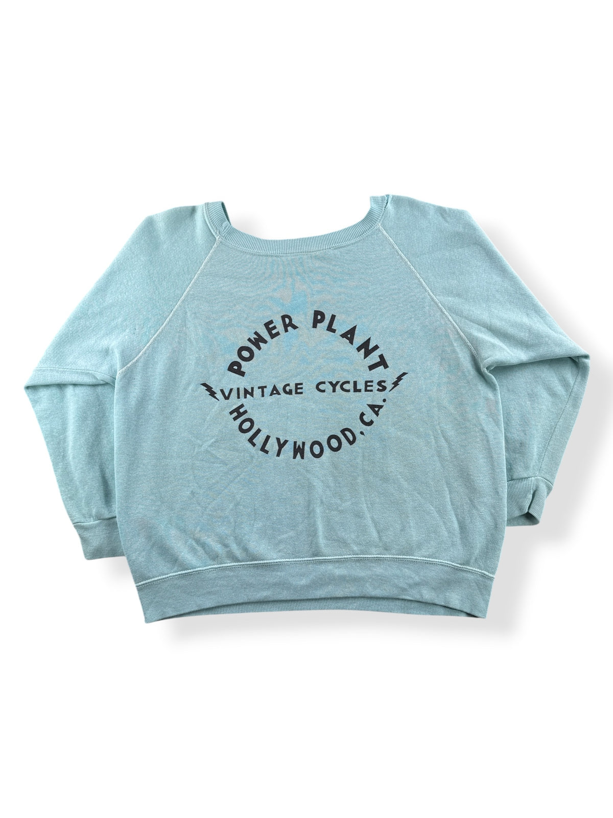 Back of Vintage 70’s LA Power Plant Biker Crewneck SZ M