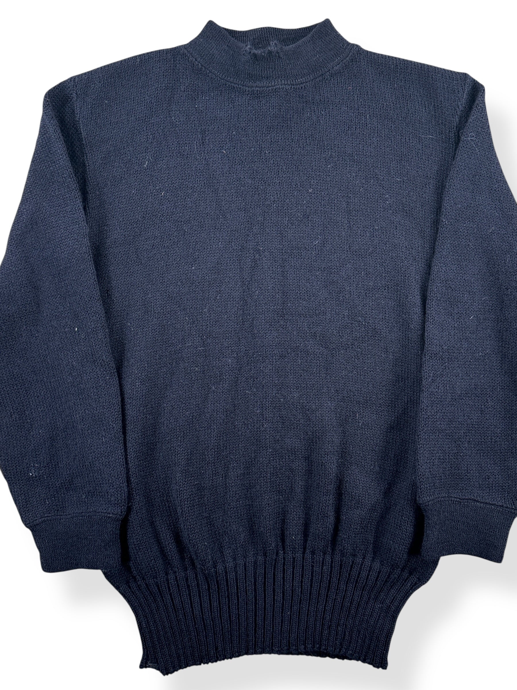Front Close Up of Vintage USN Wool Sweater SZ XS AS IS