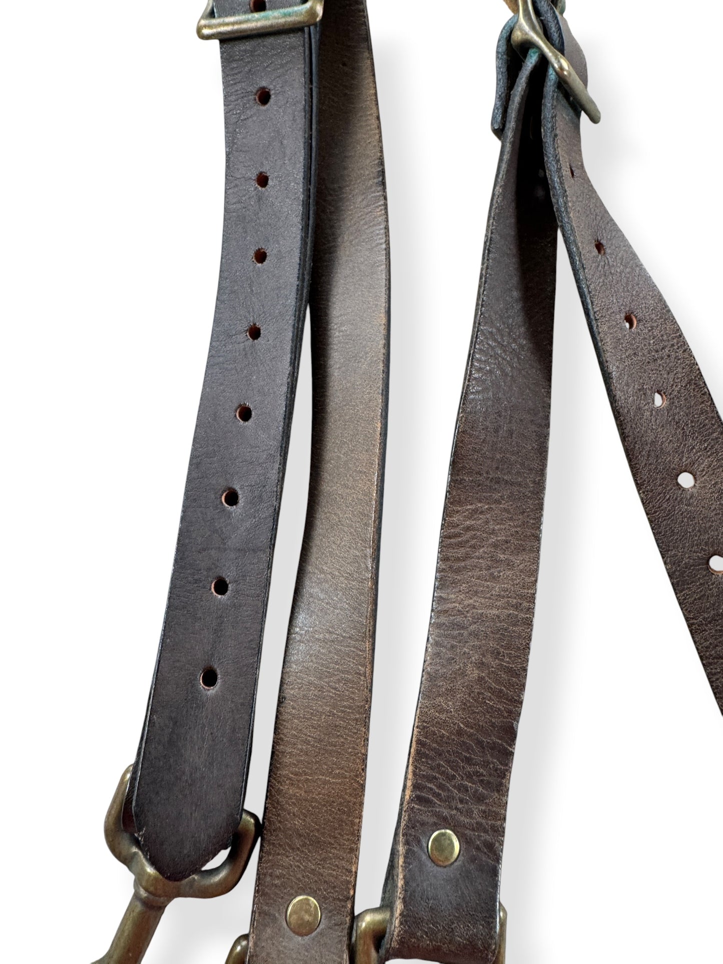 Adjustable Sizing on Vintage Filson Bridle Leather Shoulder Straps