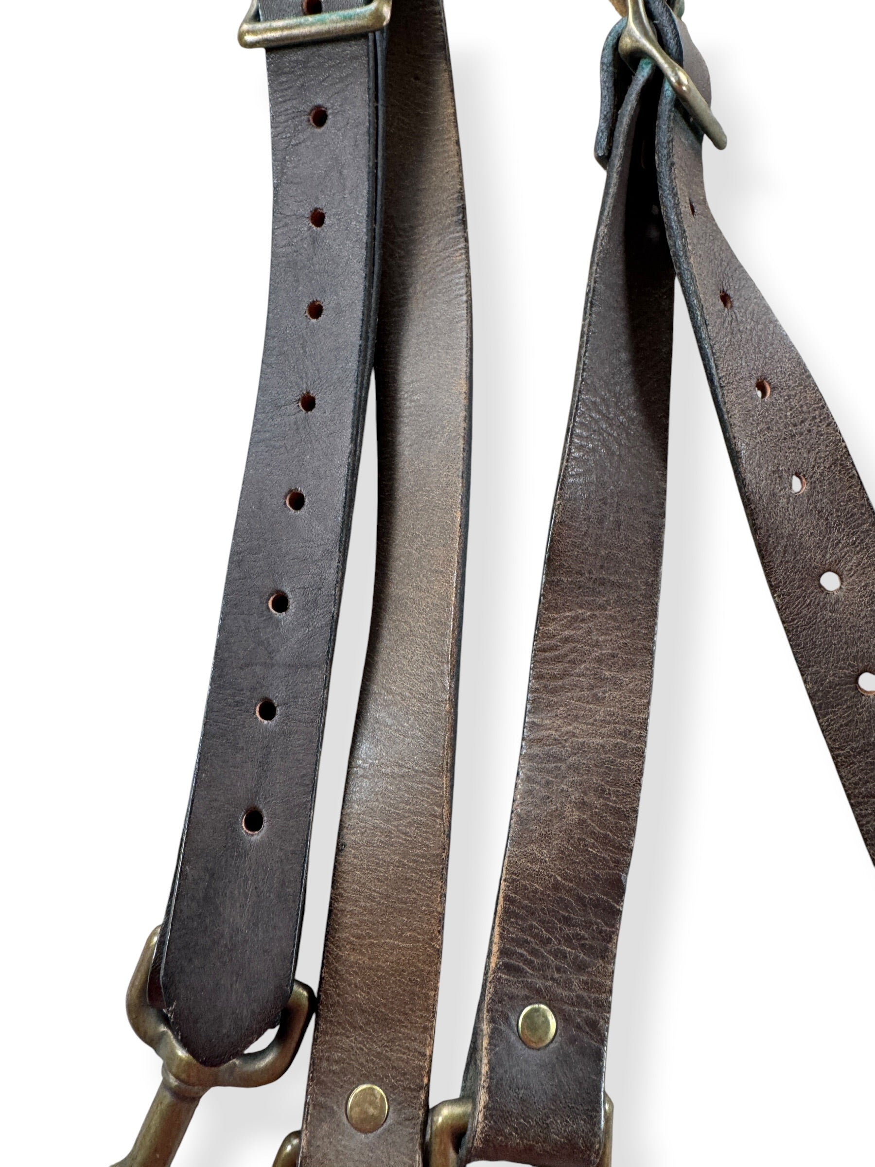 Adjustable Sizing on Vintage Filson Bridle Leather Shoulder Straps