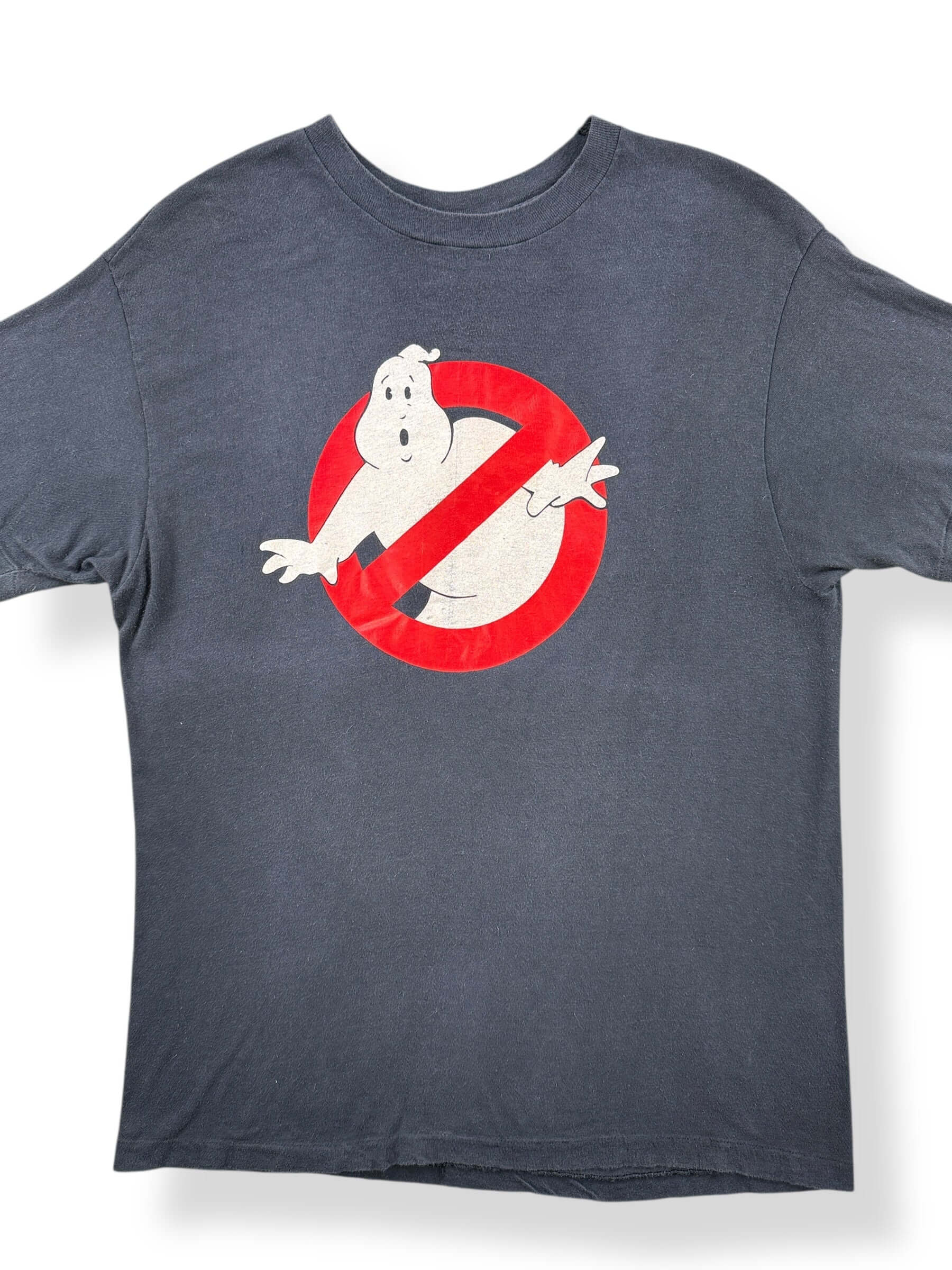 Front Close Up of Vintage Ghostbusters Tee SZ L