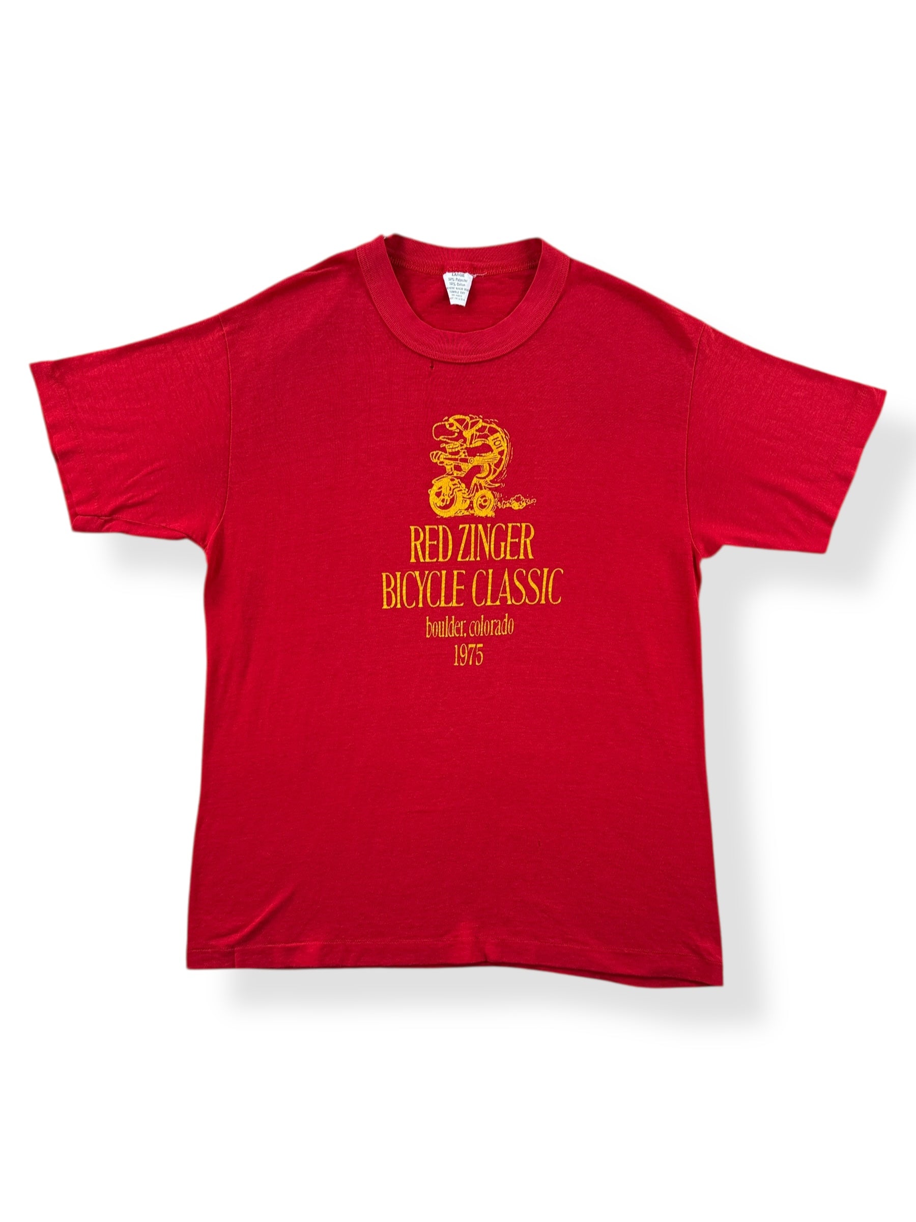 Front of Vintage Red Zinger Classic Tee SZ M
