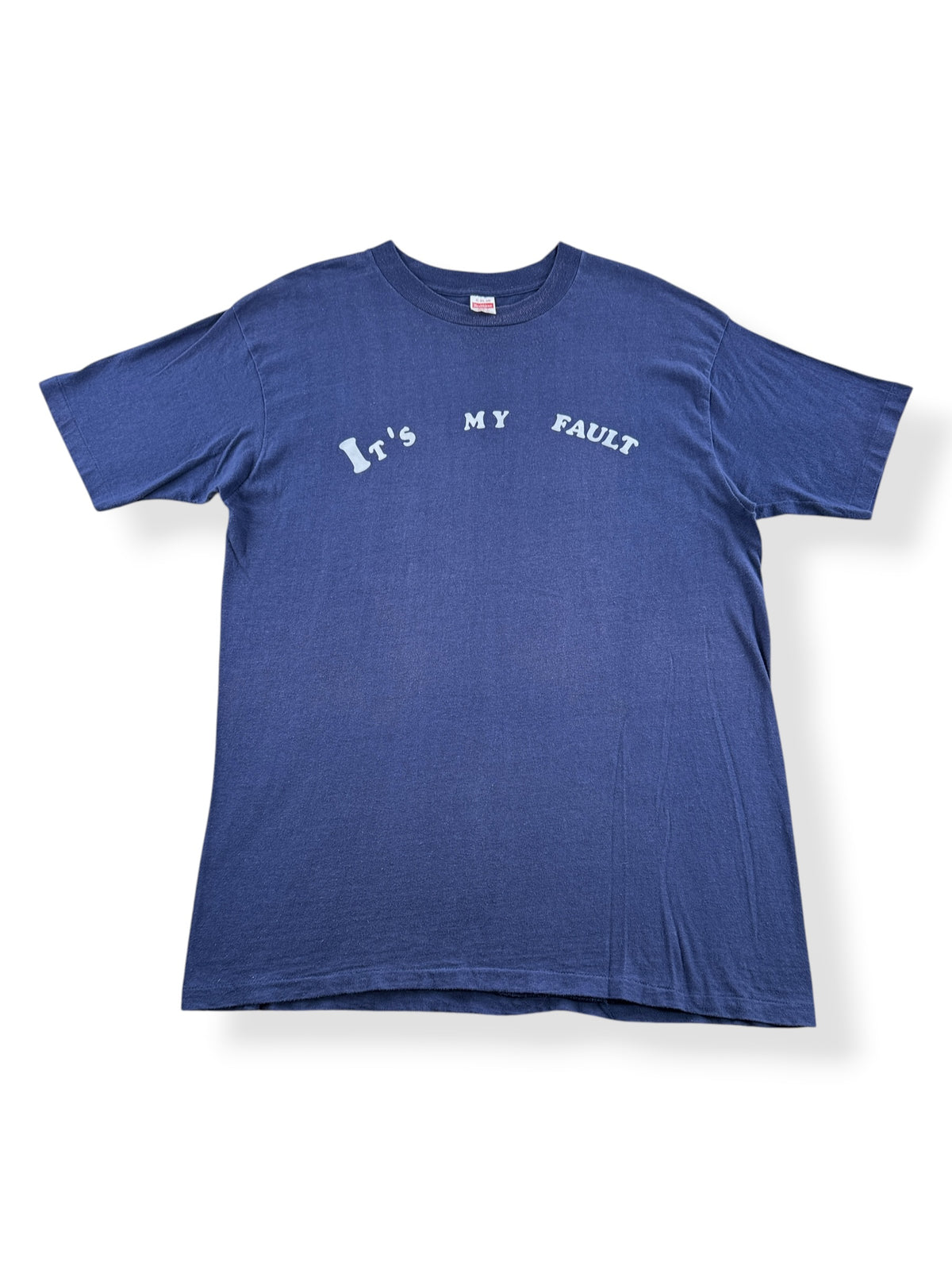 Front of Vintage 1980s 'Its My Fault' Tee SZ XL (Fits L)