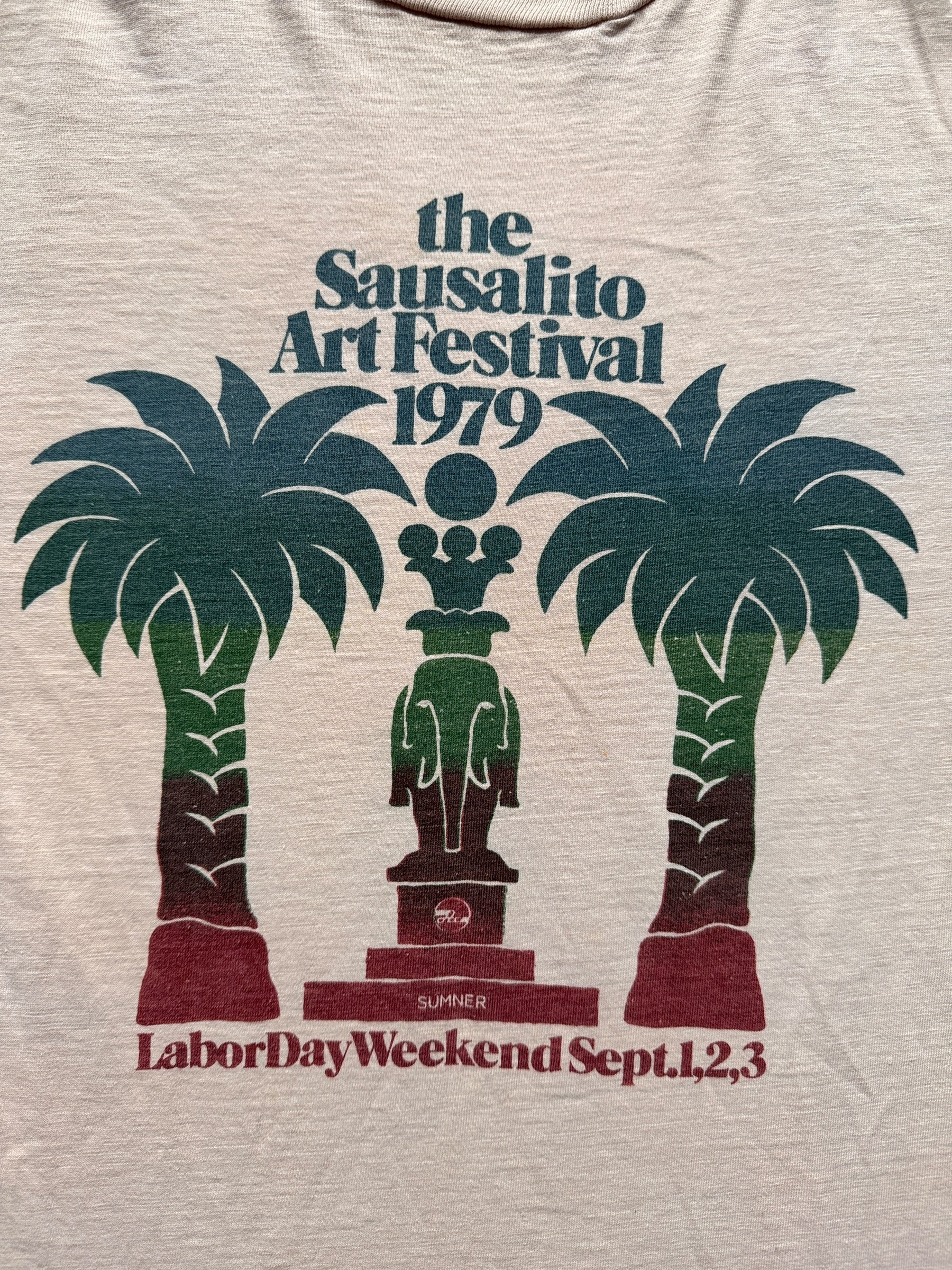 Front Graphic of Vintage 1979 Sausalito Art Festival Tee SZ L