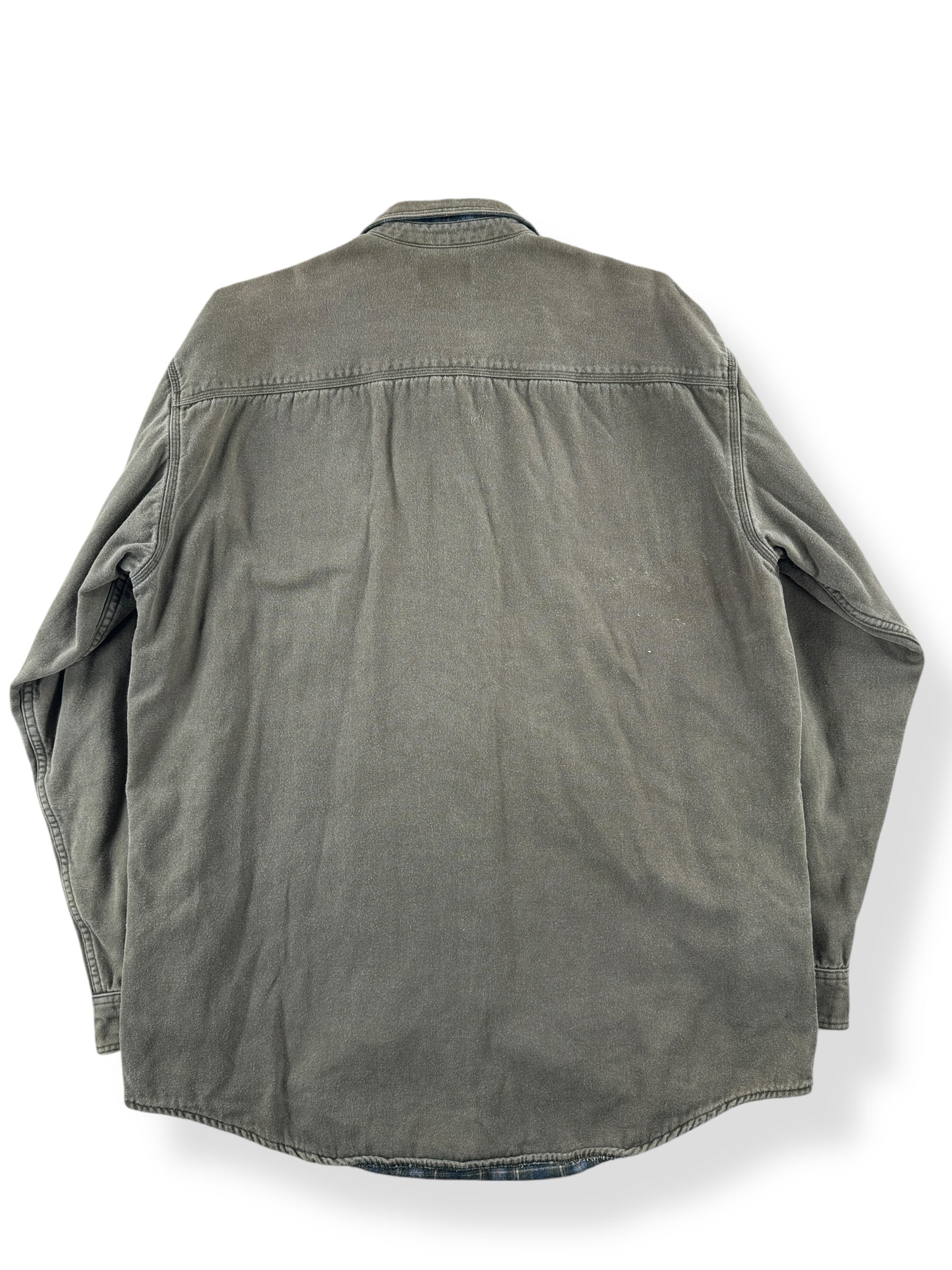 Back of Vintage L.L. Bean Flannel Lined Hurricane Shirt SZ L Tall