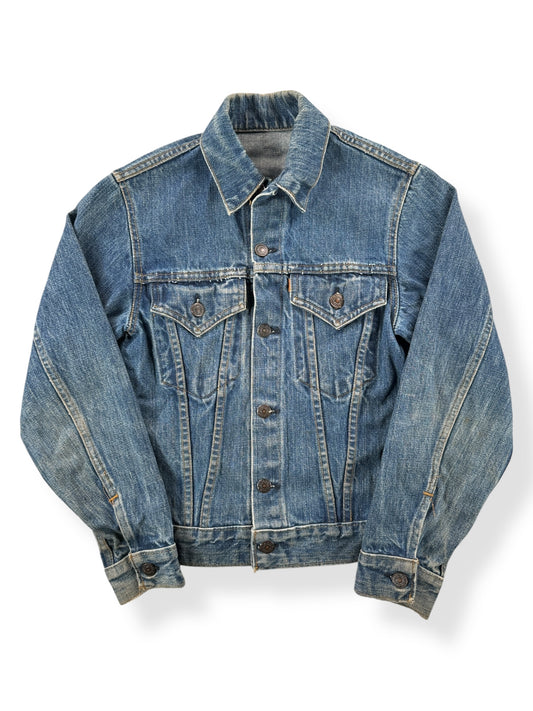 Front of Vintage Levis Orange Tab Trucker Jacket SZ XS