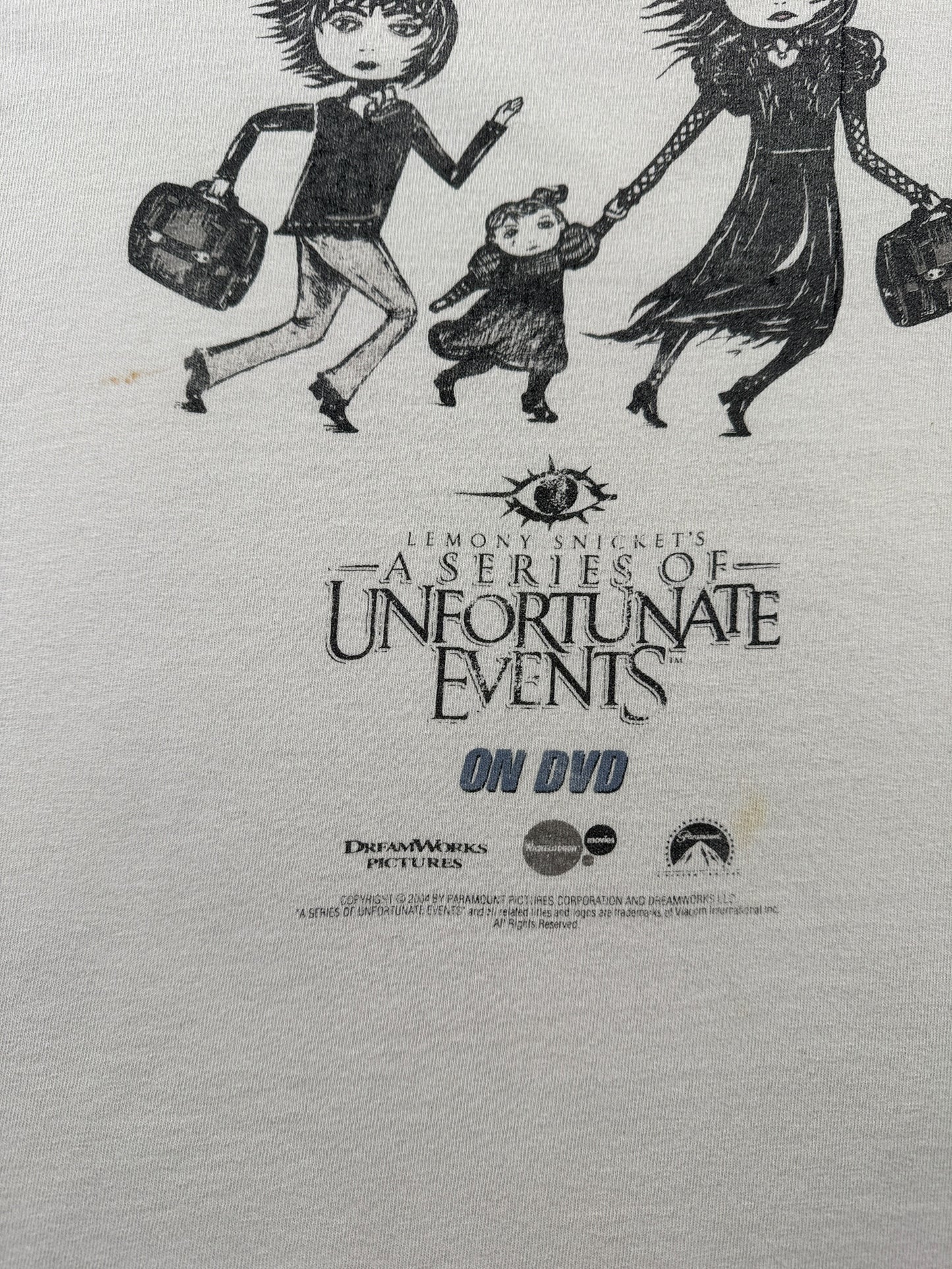 Staining on Vintage A Series Of Unfortunate Events Tee SZ L