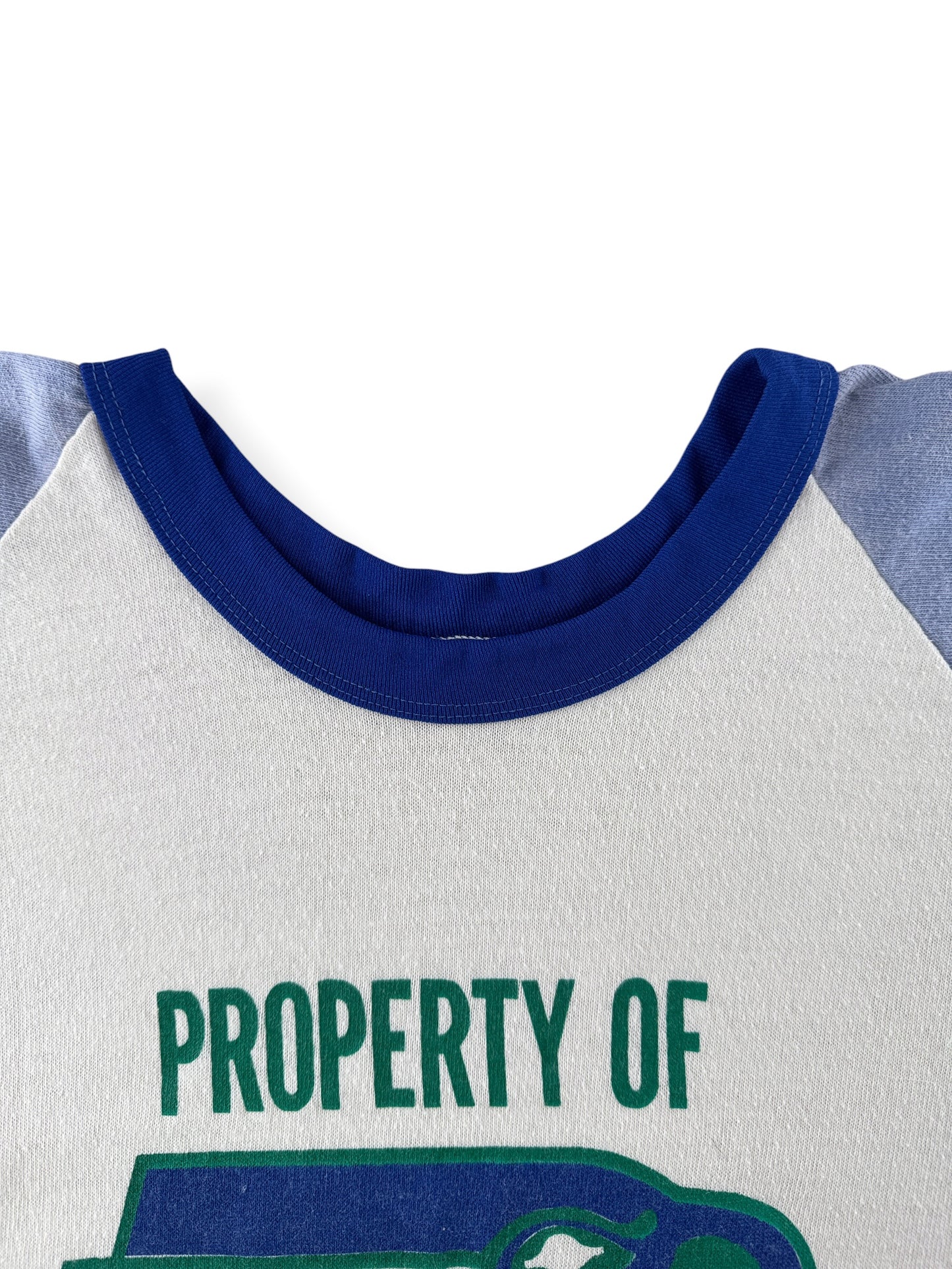 Collar on Vintage 70's Seahawks Raglan Tee SZ XL (Fits M)