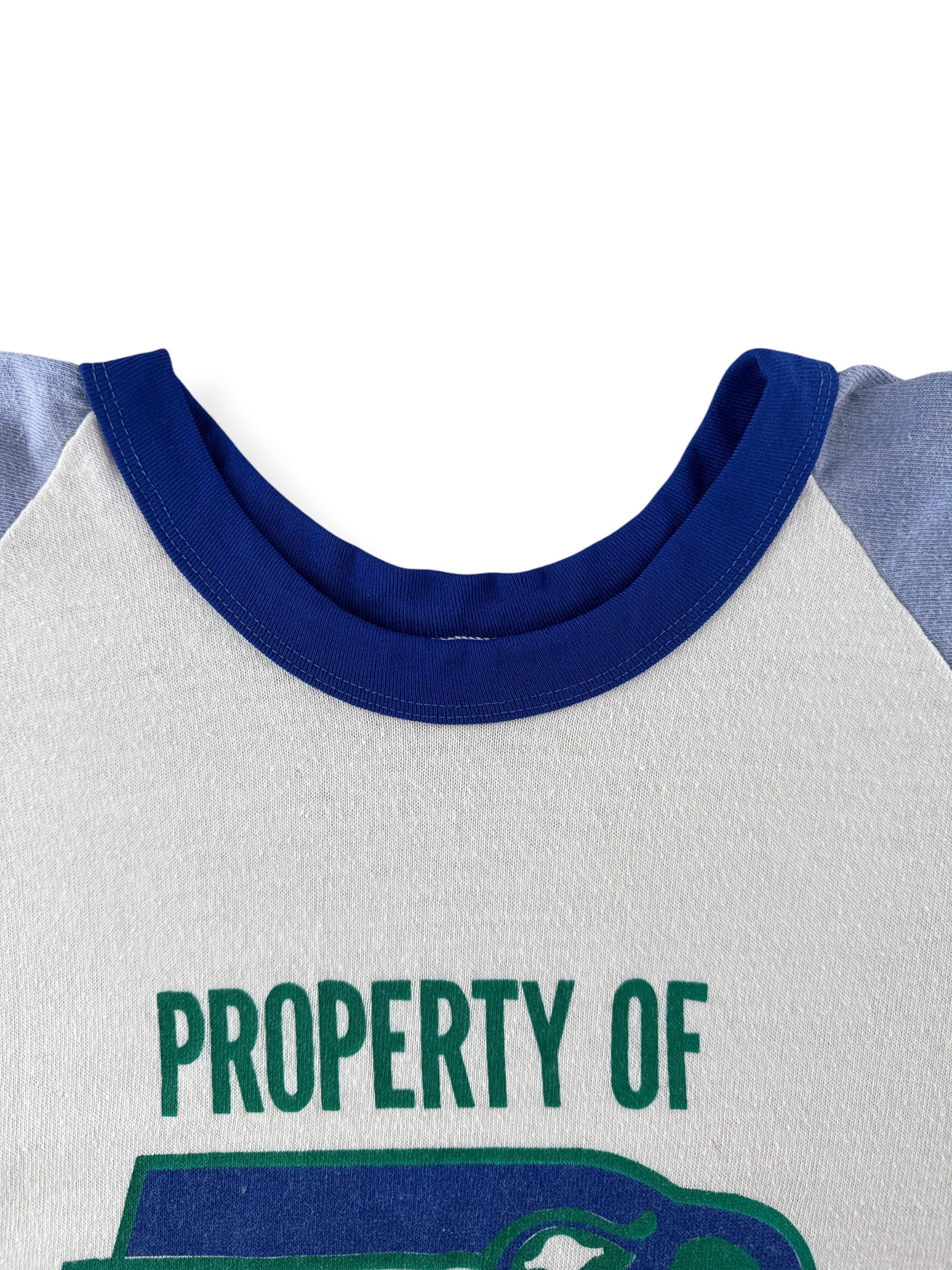Collar on Vintage 70's Seahawks Raglan Tee SZ XL (Fits M)