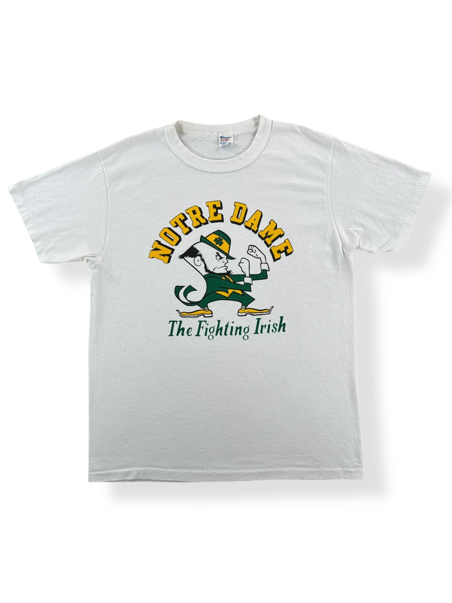 Front of Vintage Notre Dame Fighting Irish Tee SZ L
