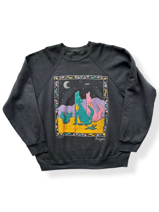 Front of Vintage Arizona Wolf Art Crewneck SZ XL